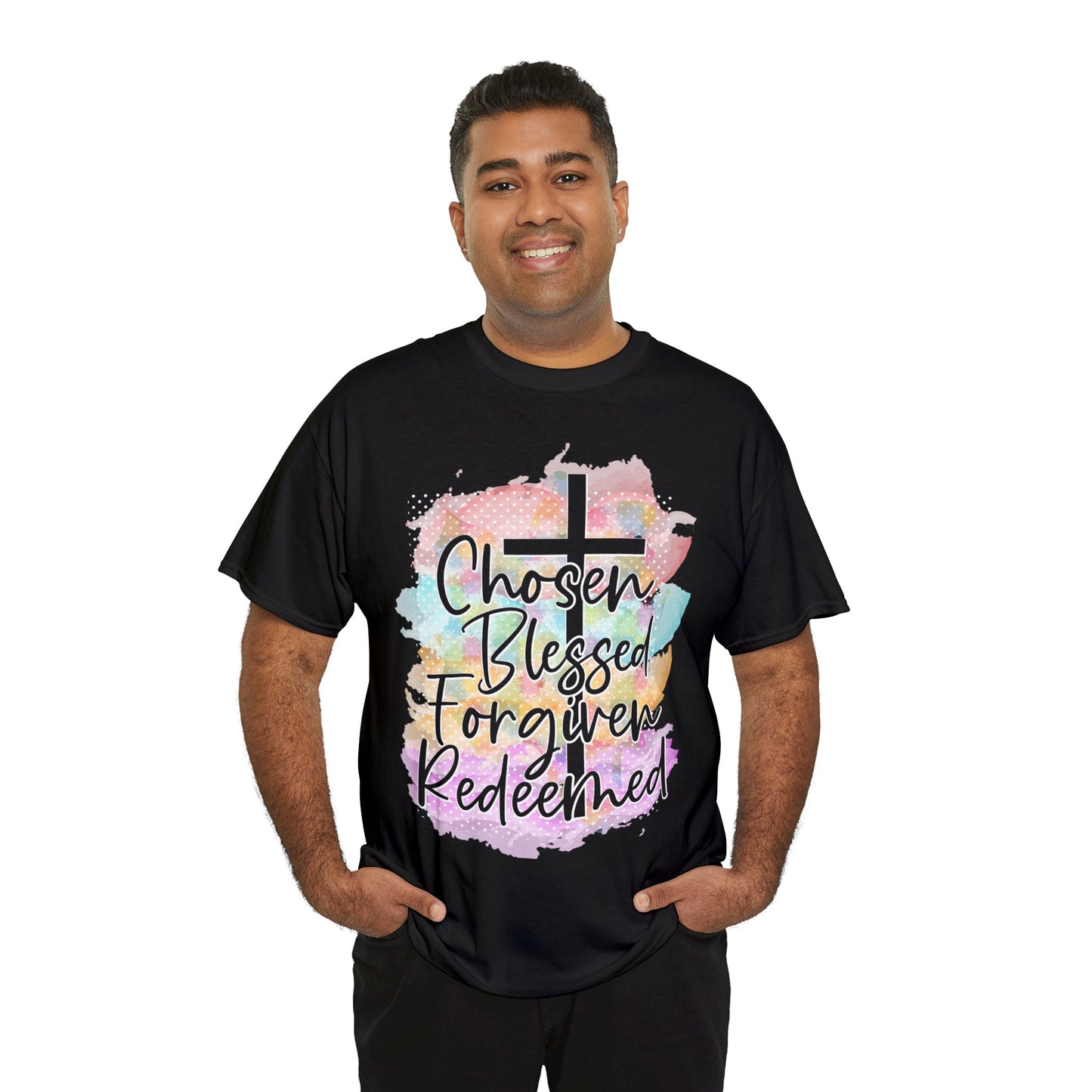 Chosen Blessed forgiven- Unisex Heavy Cotton Tee