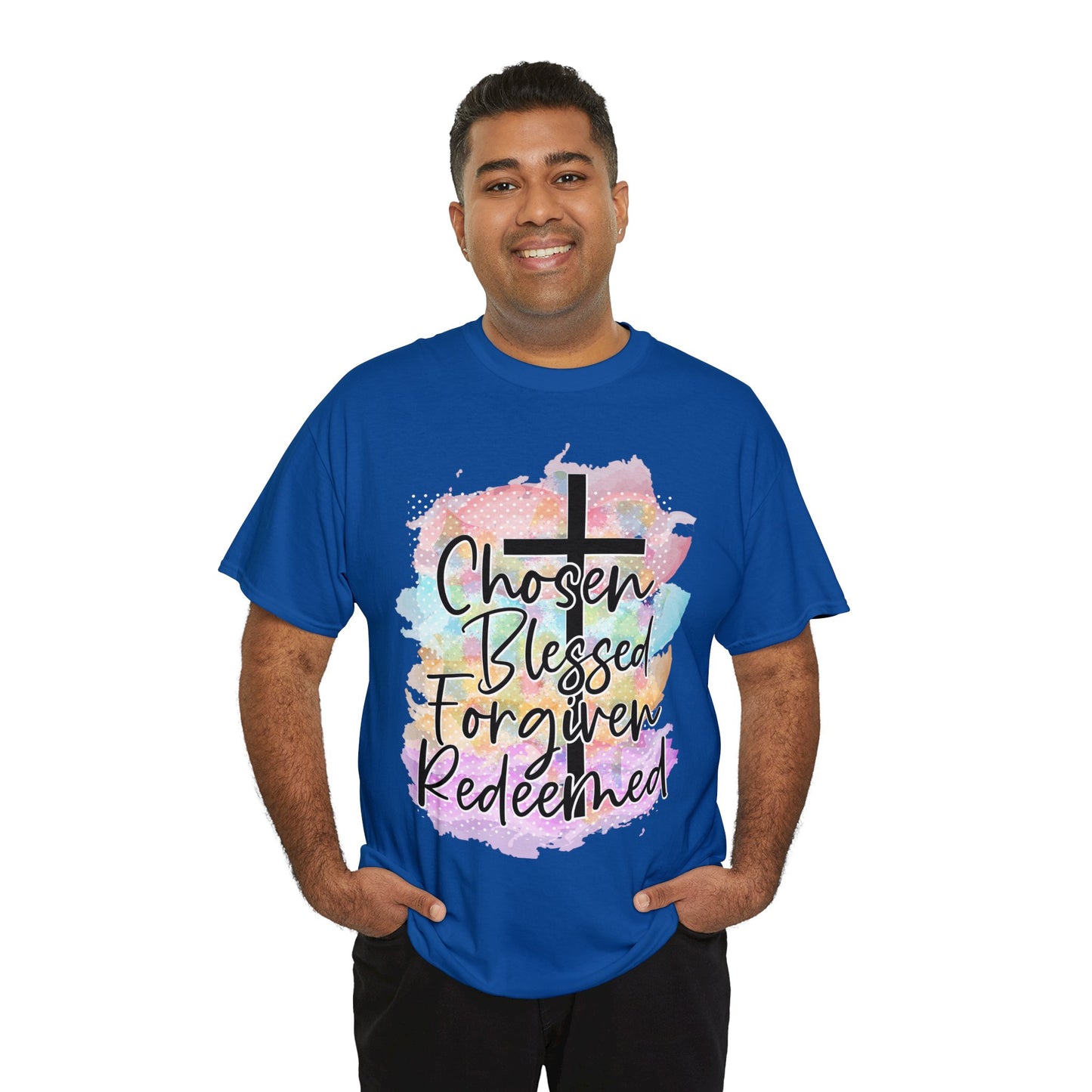 Chosen Blessed forgiven- Unisex Heavy Cotton Tee