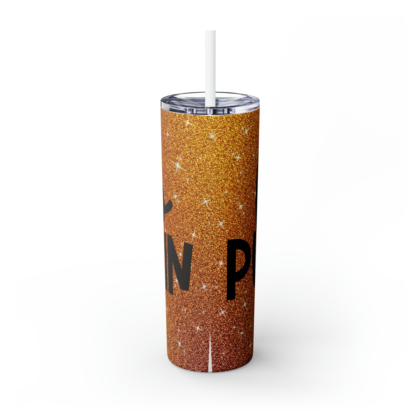 Hello Pumpkin-Skinny Tumbler with Straw, 20oz