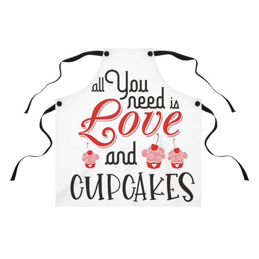 All I need is love and cupcakes- Apron (AOP)
