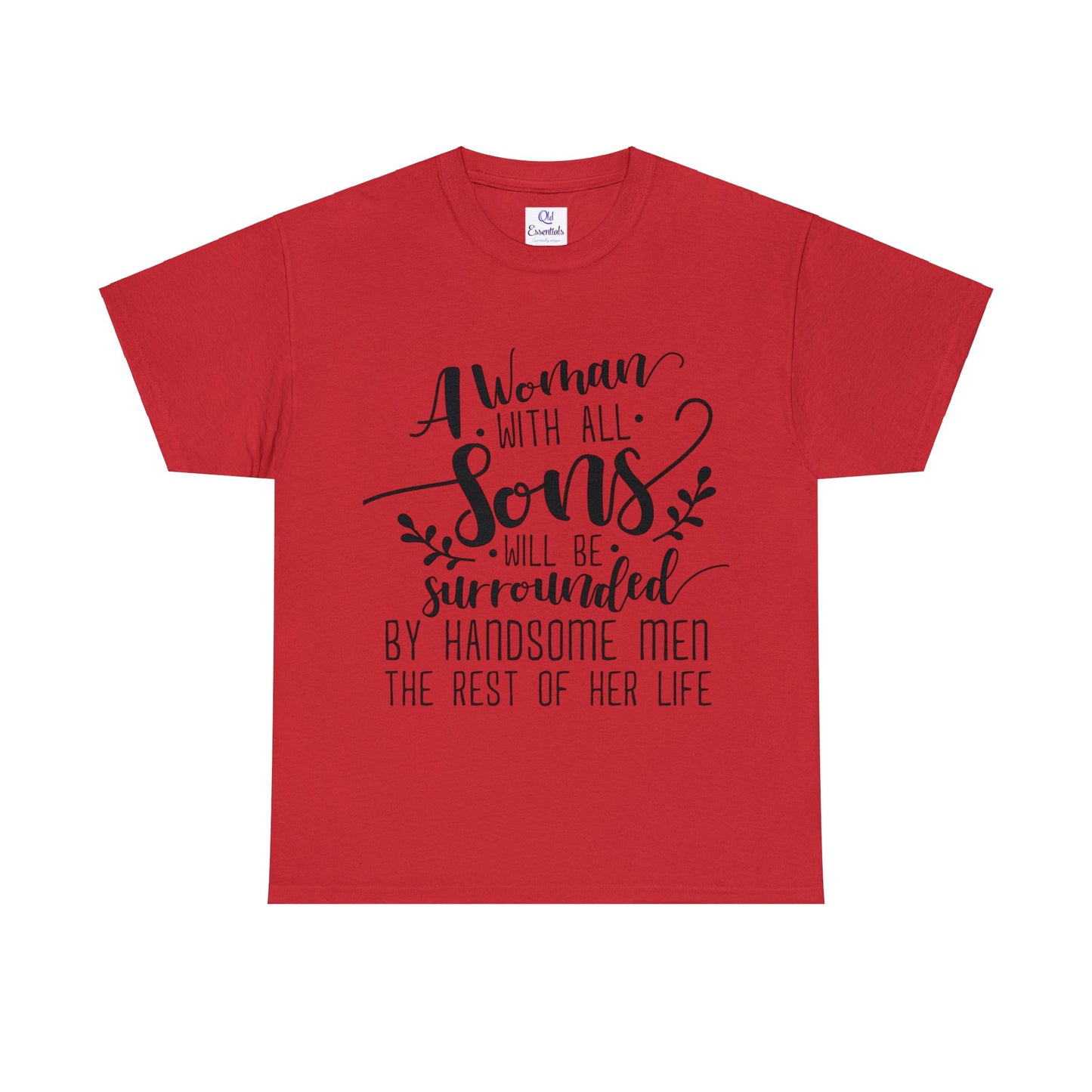 A mother's with all sons- Unisex Heavy Cotton Tee