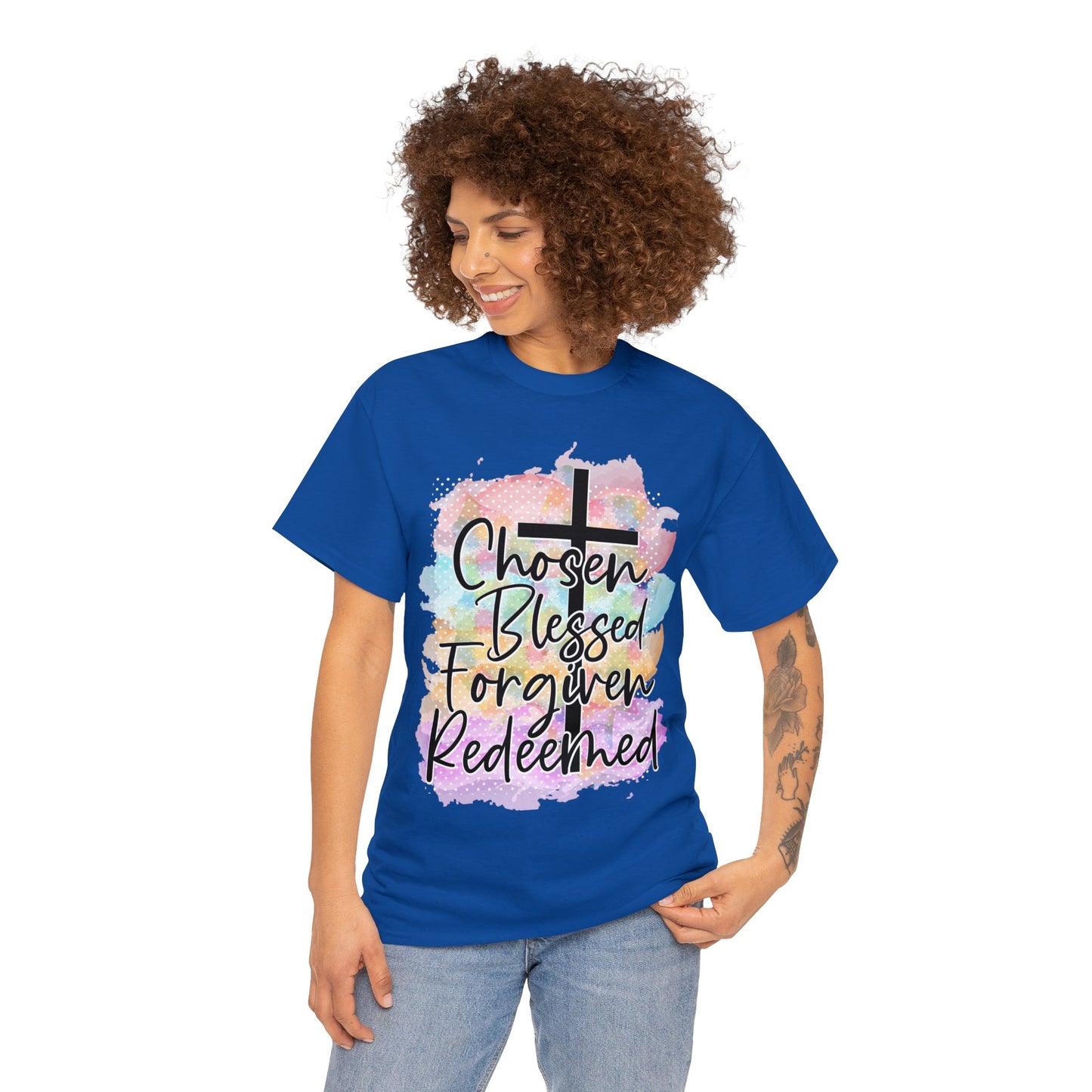 Chosen Blessed forgiven- Unisex Heavy Cotton Tee