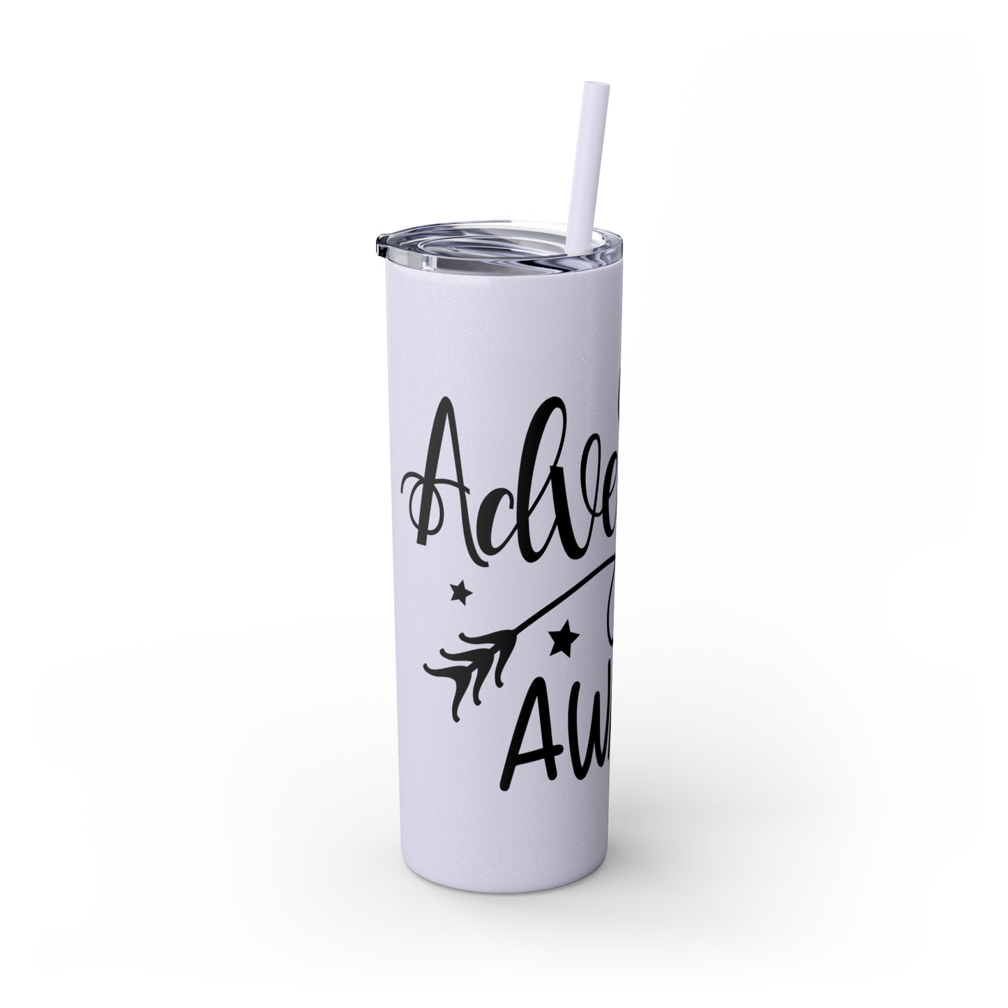 Adventure Awaits- Skinny Tumbler with Straw, 20oz