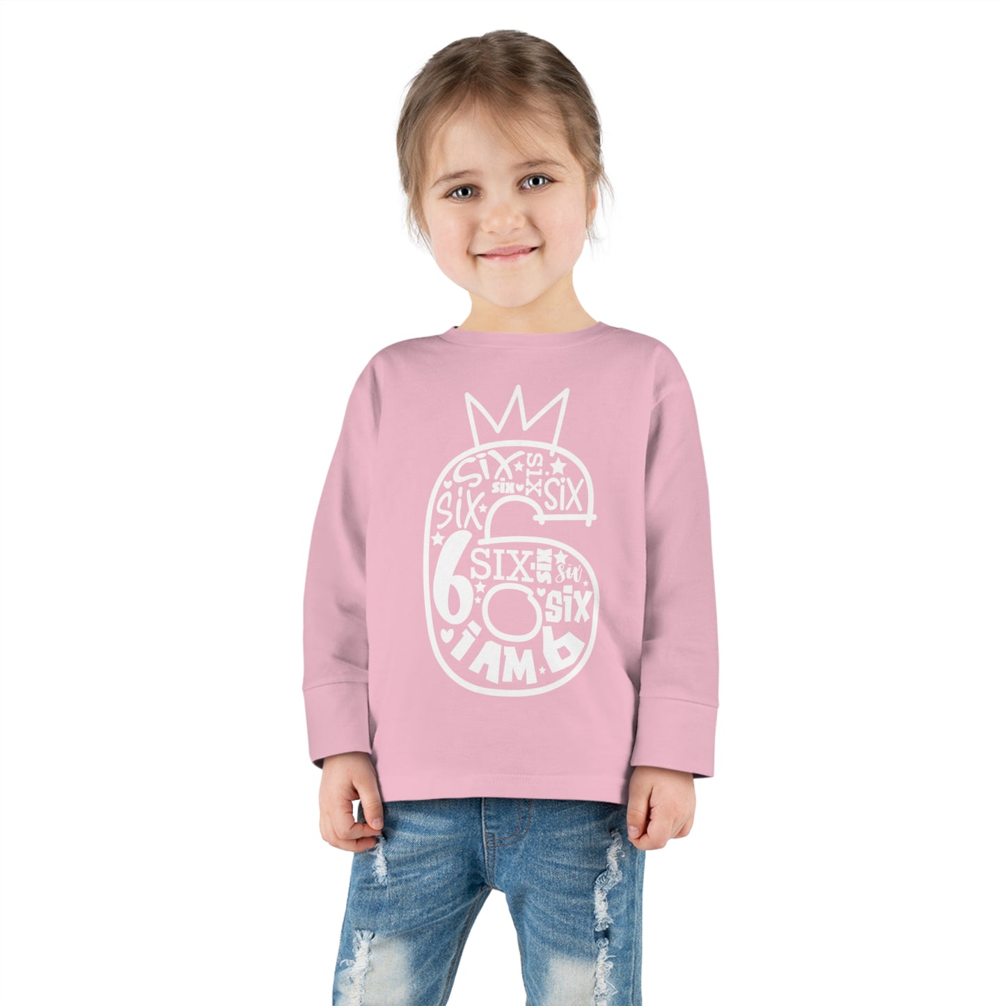 I'm six-Toddler Long Sleeve Tee