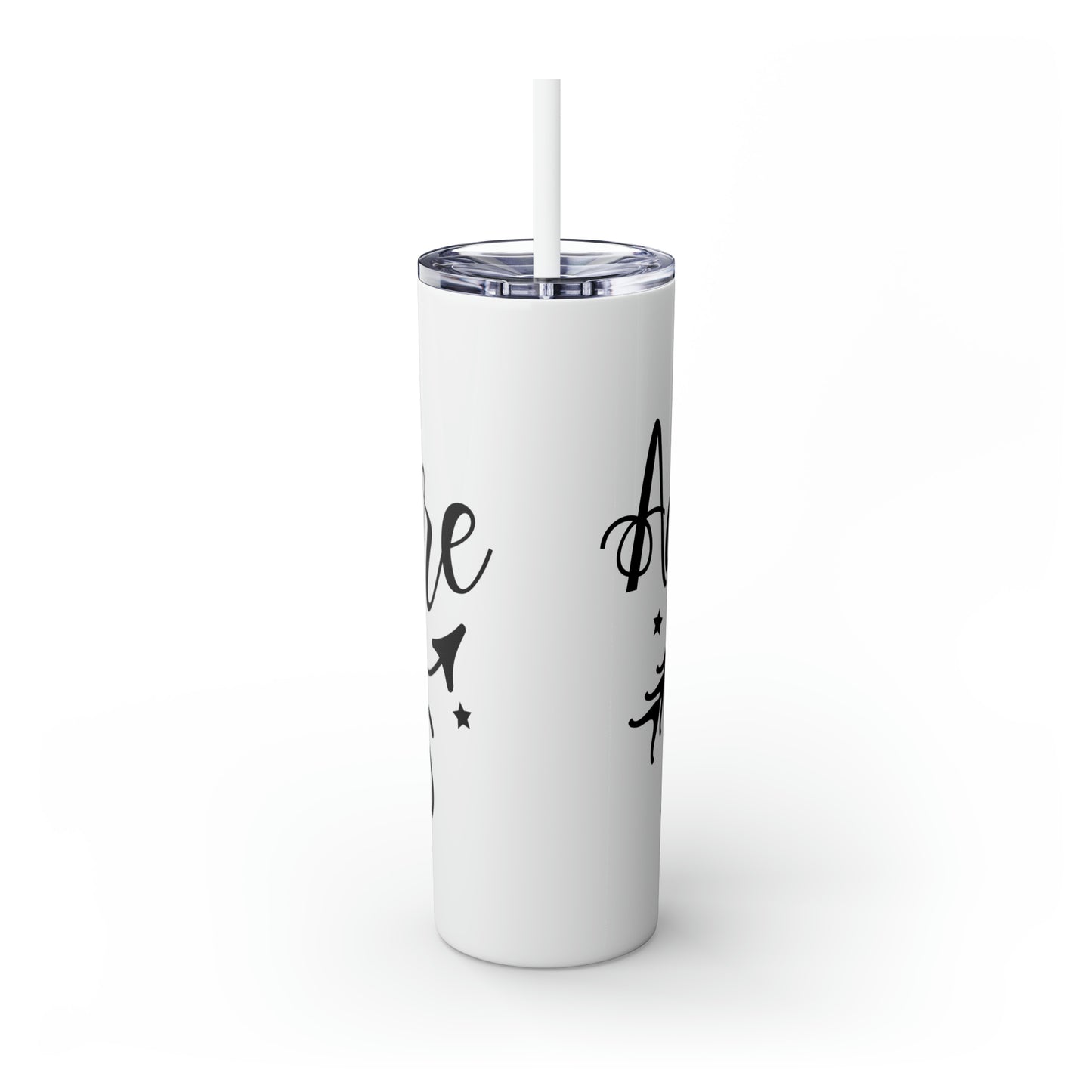 Adventure Awaits- Skinny Tumbler with Straw, 20oz