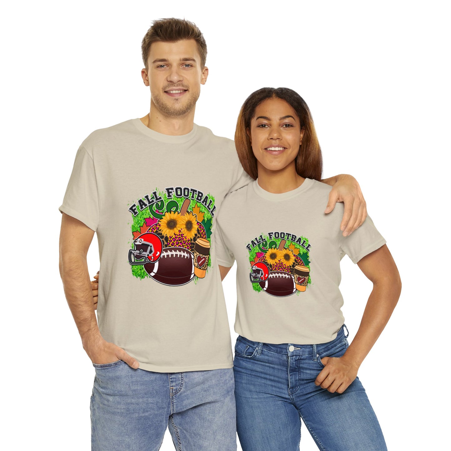 Fall Football- Unisex Heavy Cotton Tee