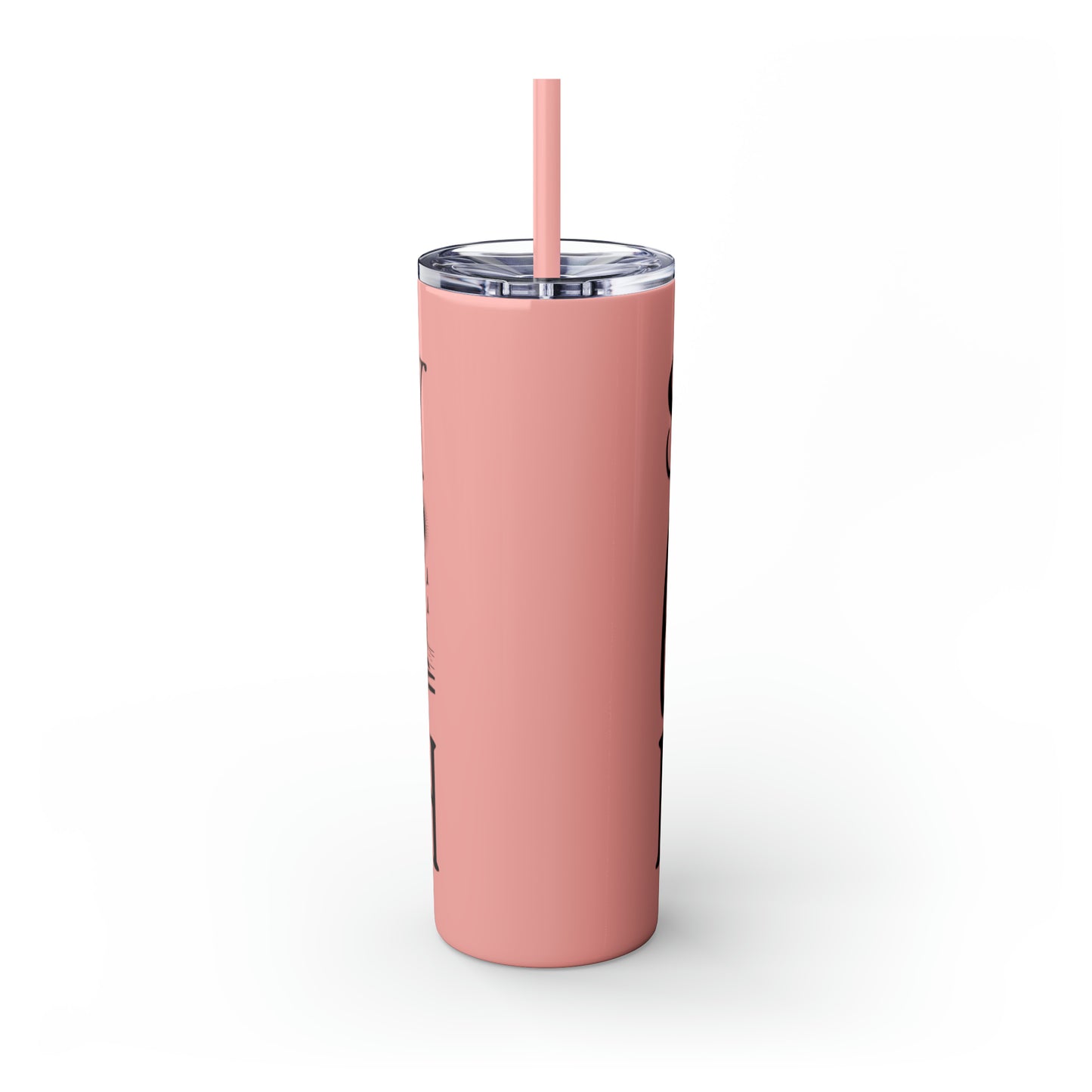 Salty lil beach-Skinny Tumbler with Straw, 20oz