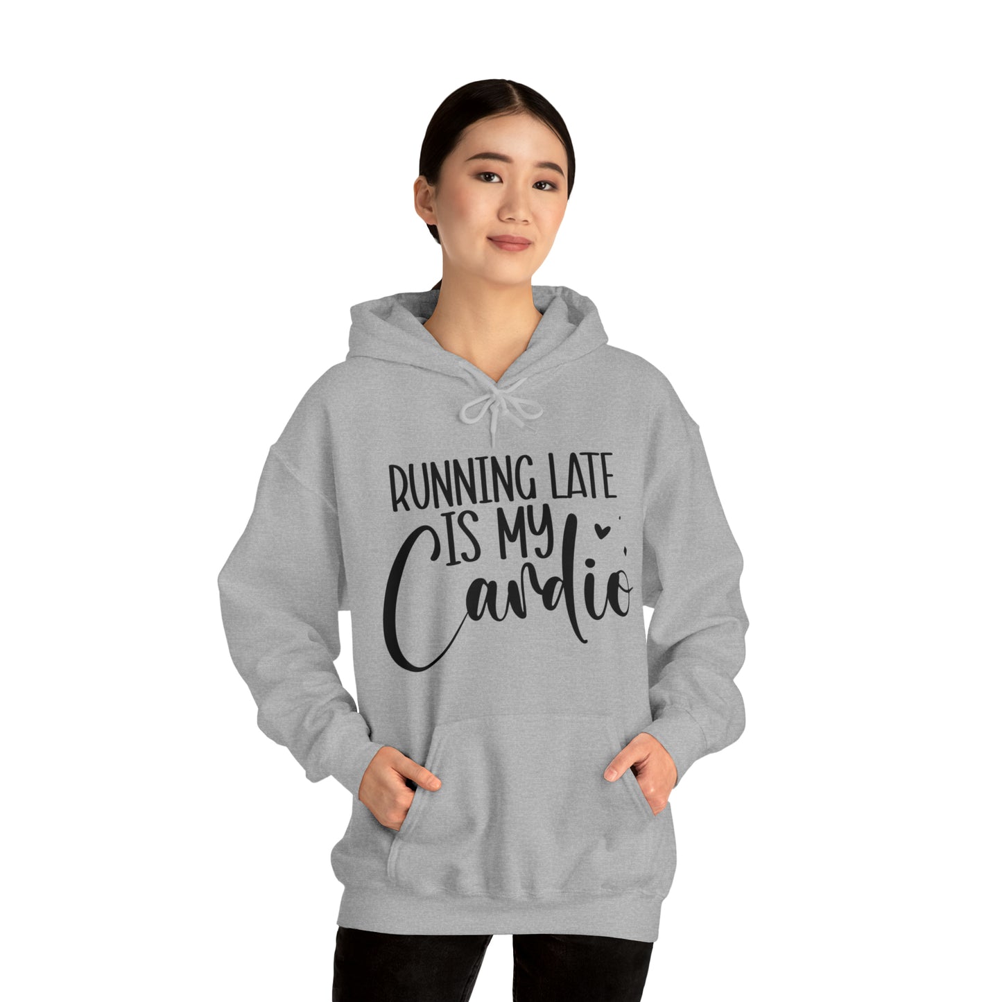 Running late is my cardio-Unisex Heavy Blend™ Hooded Sweatshirt