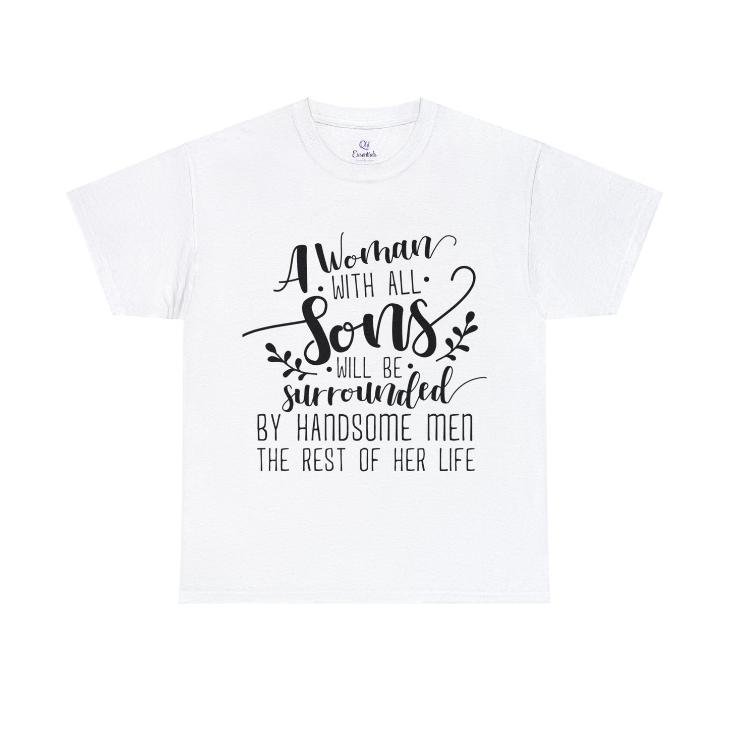 A mother's with all sons- Unisex Heavy Cotton Tee