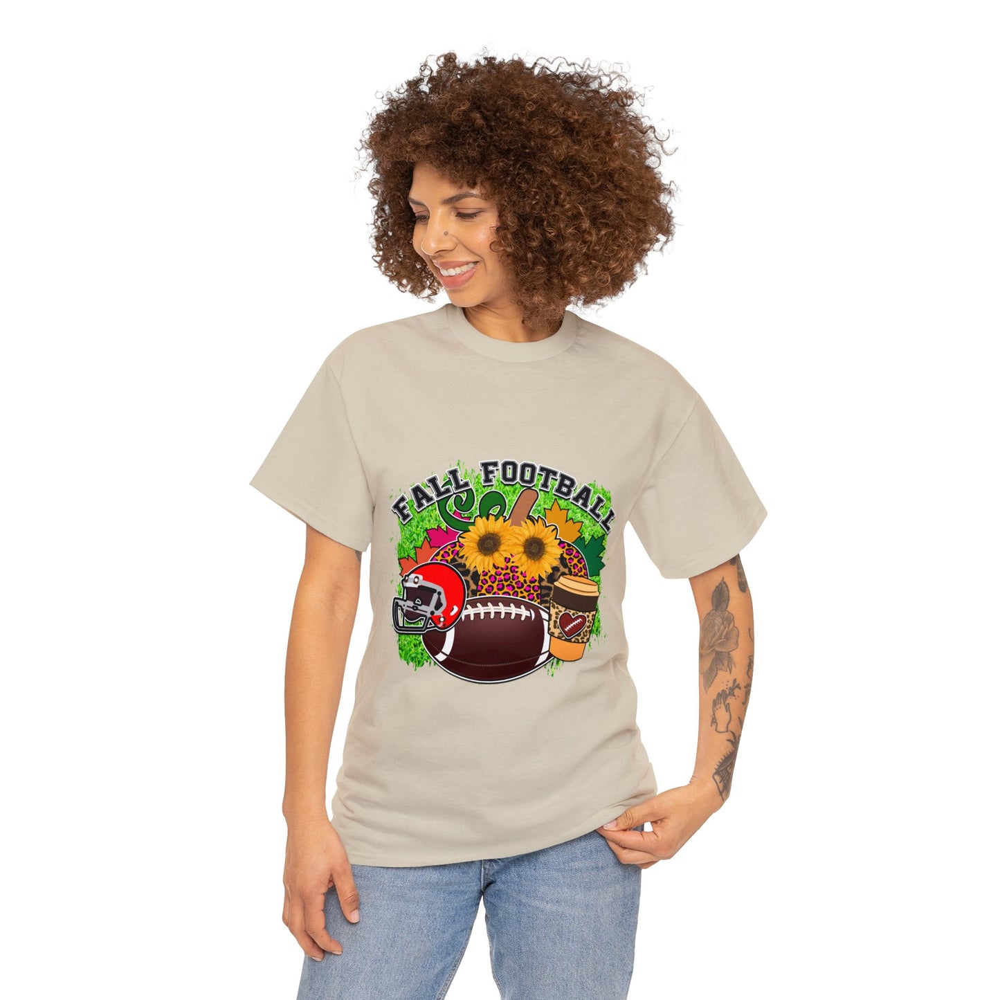 Fall Football- Unisex Heavy Cotton Tee