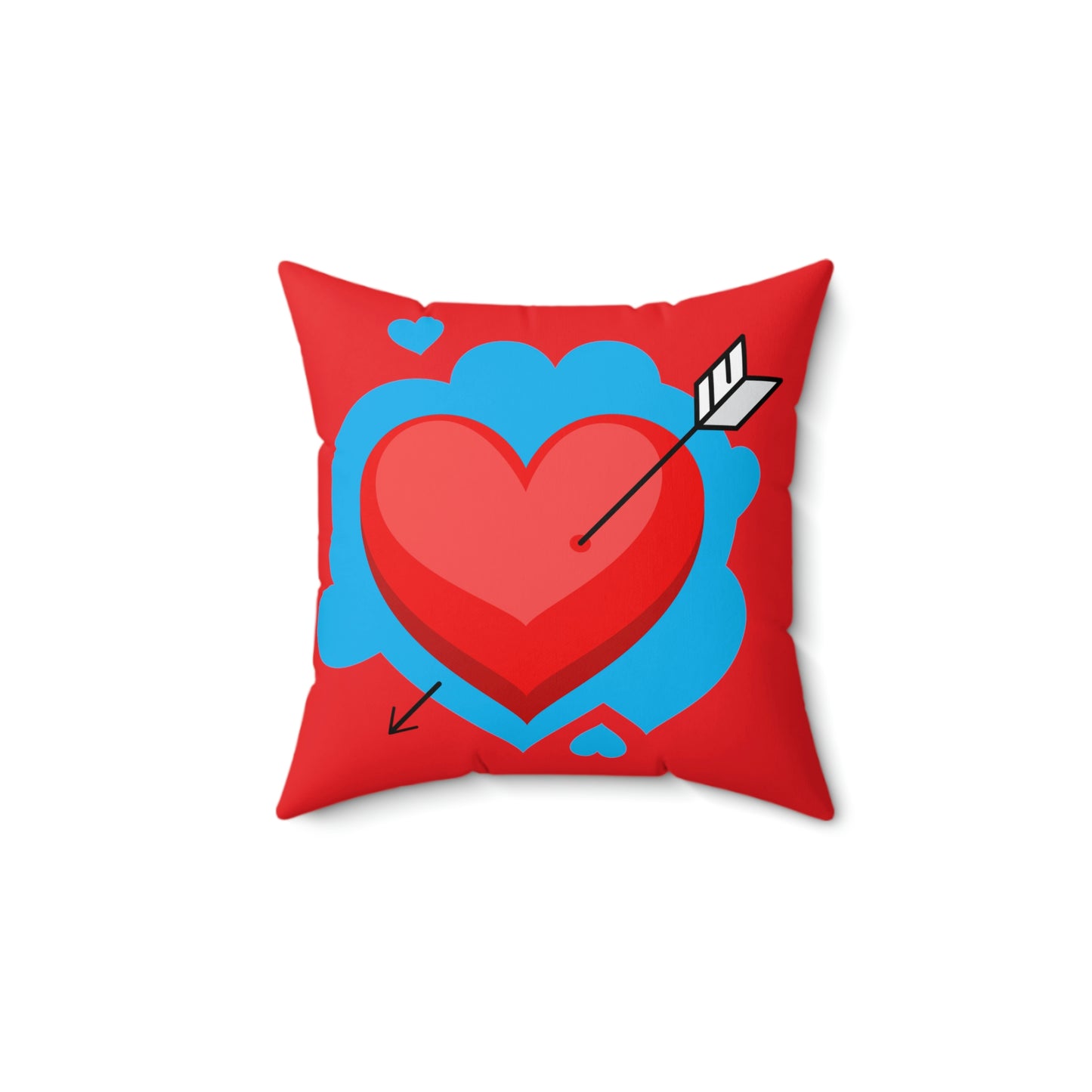 Love Heart- Spun Polyester Square Pillow