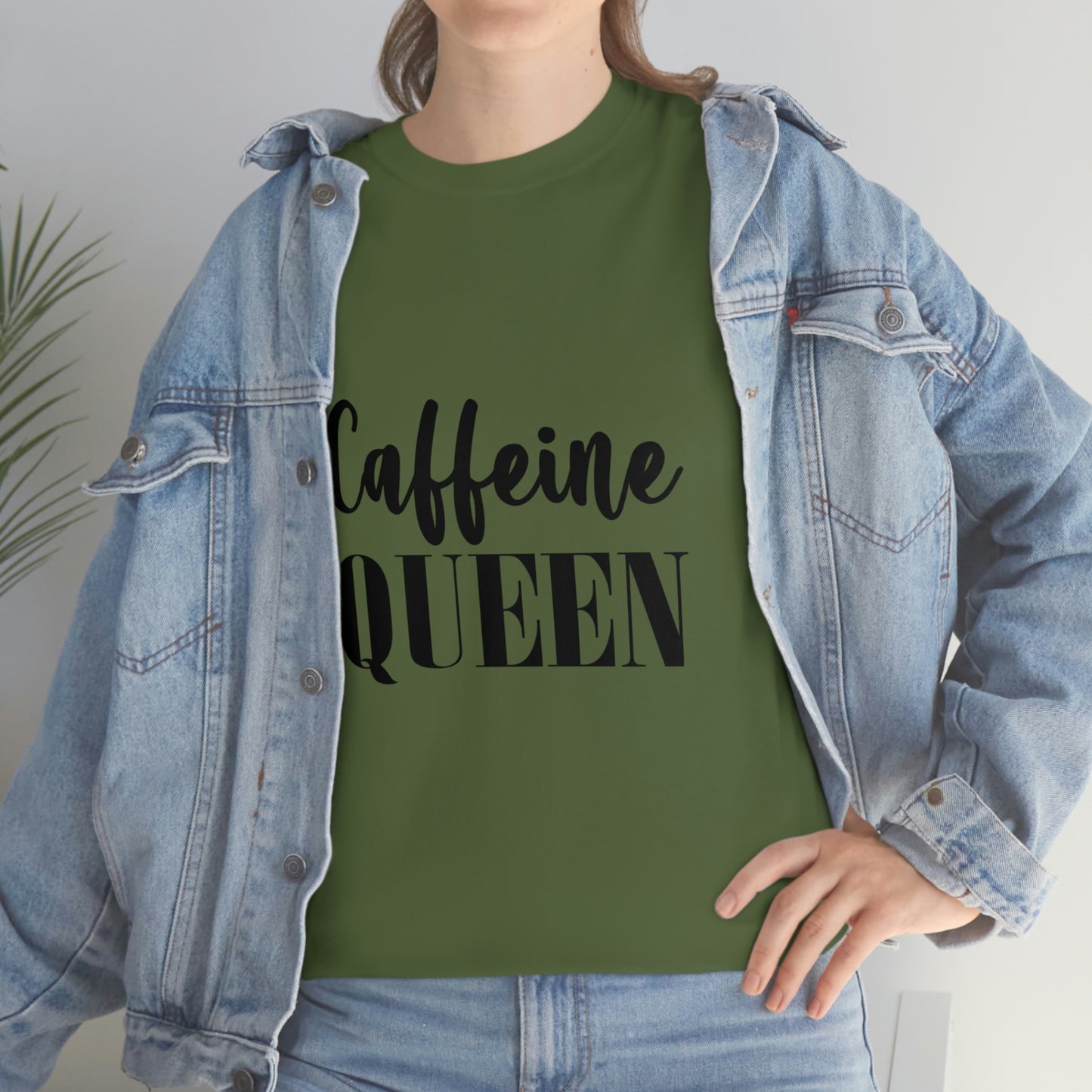 Caffeine Queen, Unisex Heavy Cotton Tee