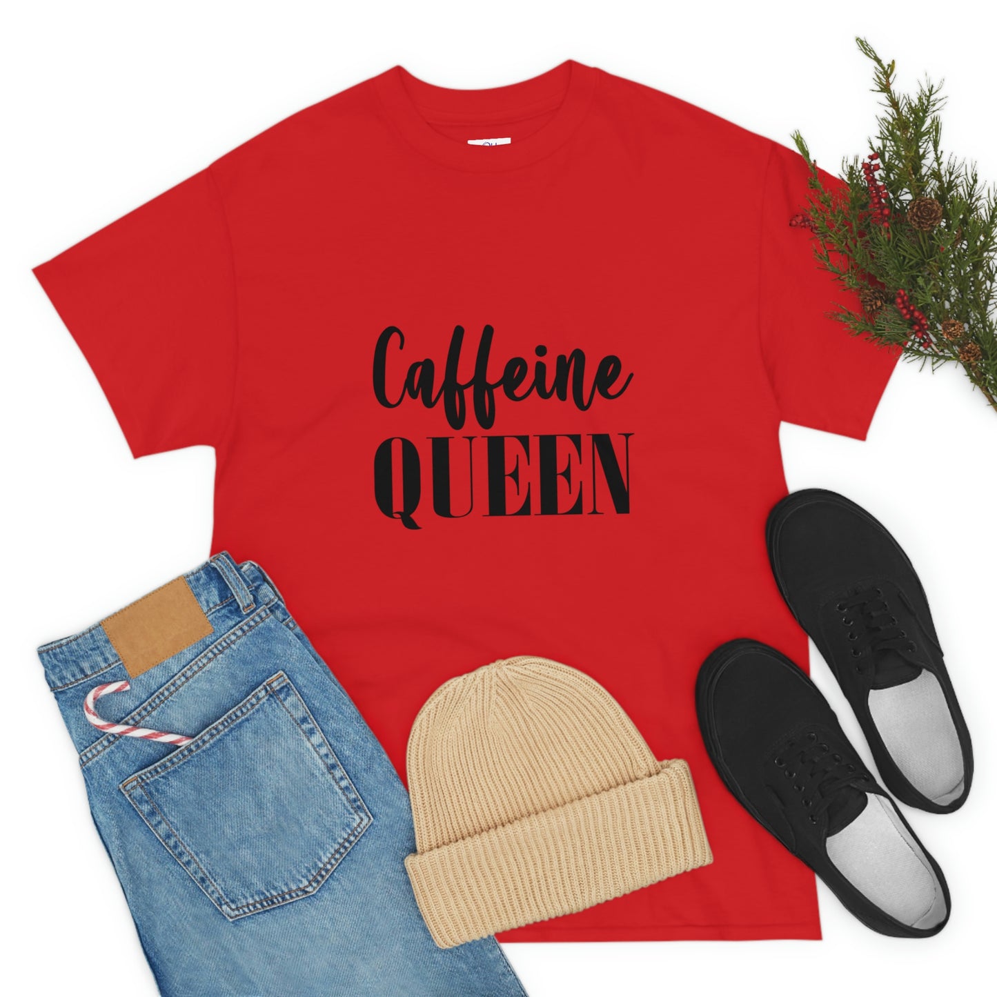 Caffeine Queen, Unisex Heavy Cotton Tee