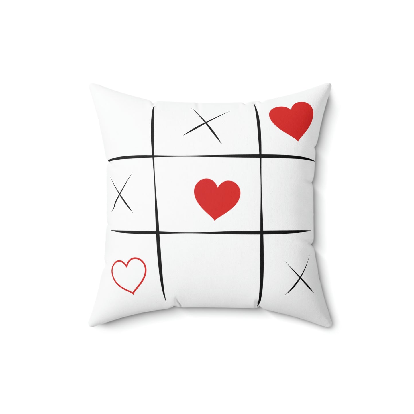 Tic Tac Toe -Spun Polyester Square Pillow