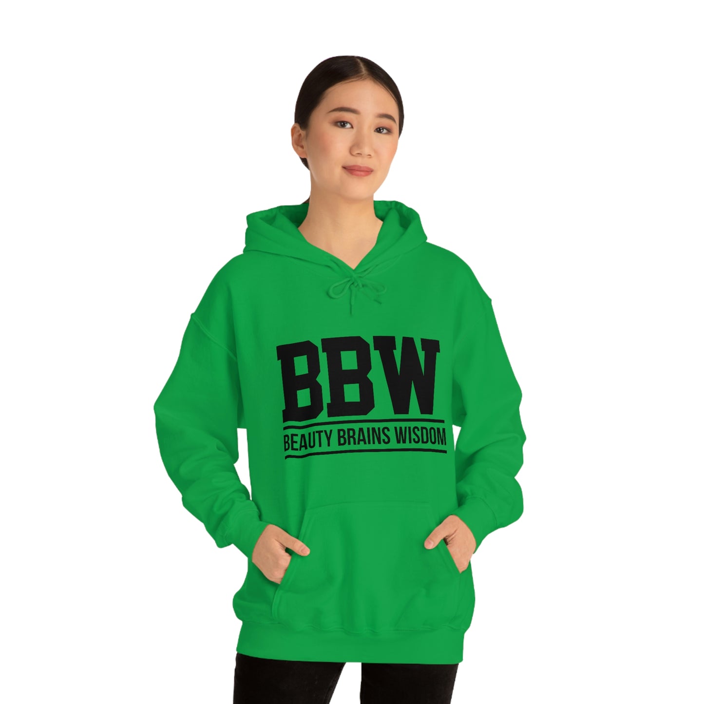 BBW- Brains Beauty Wisdom-Ladies -Heavy Blend Hooded Sweatshirt