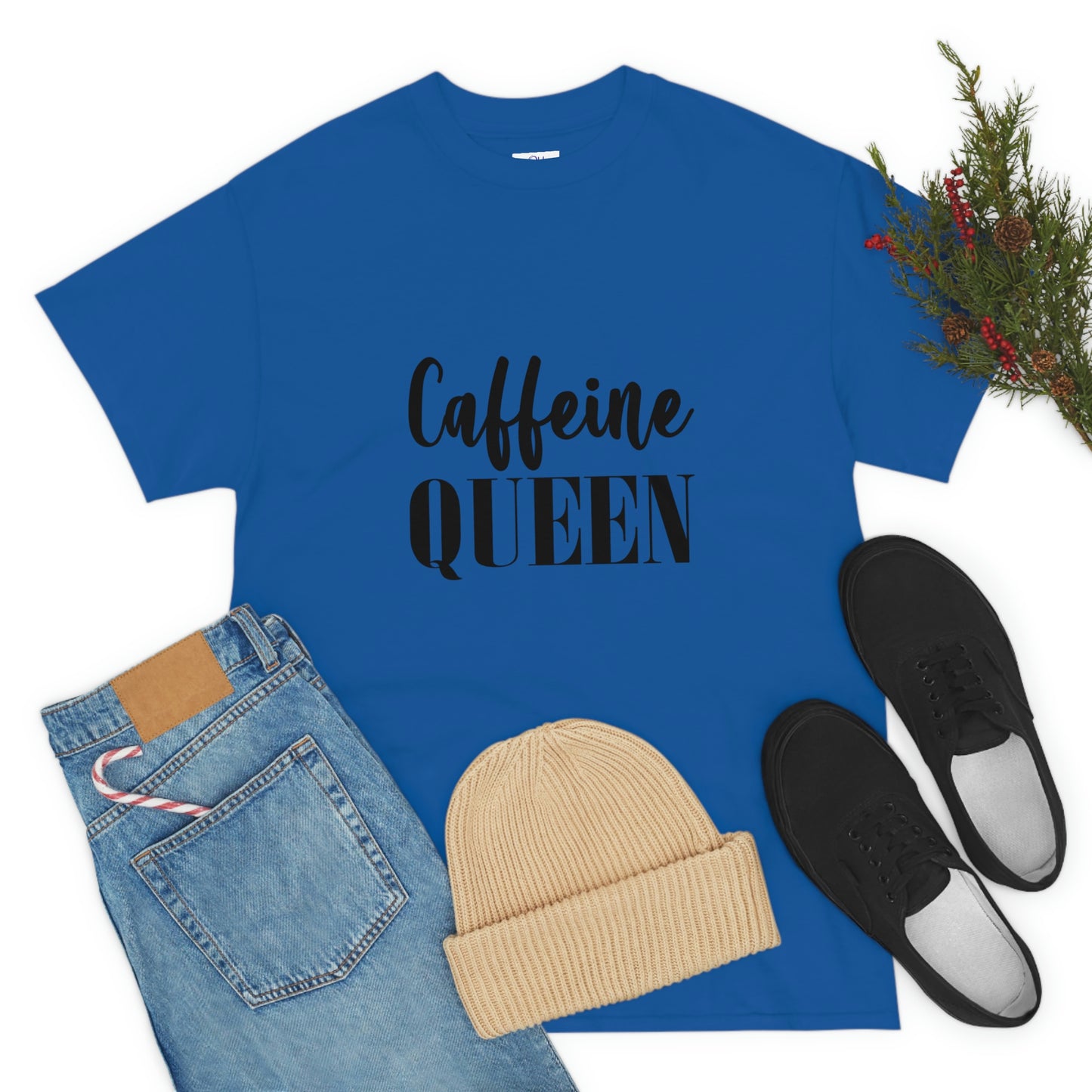 Caffeine Queen, Unisex Heavy Cotton Tee