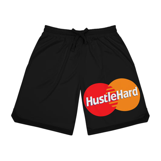 Hustle Hard- Mens-Basketball Rib Shorts (AOP)