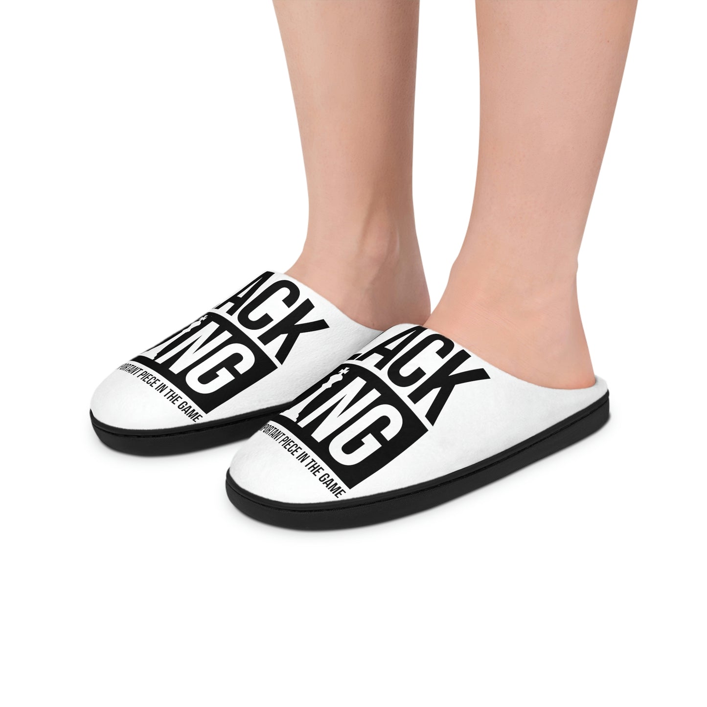 Black King - Chess-Men's Indoor Slippers