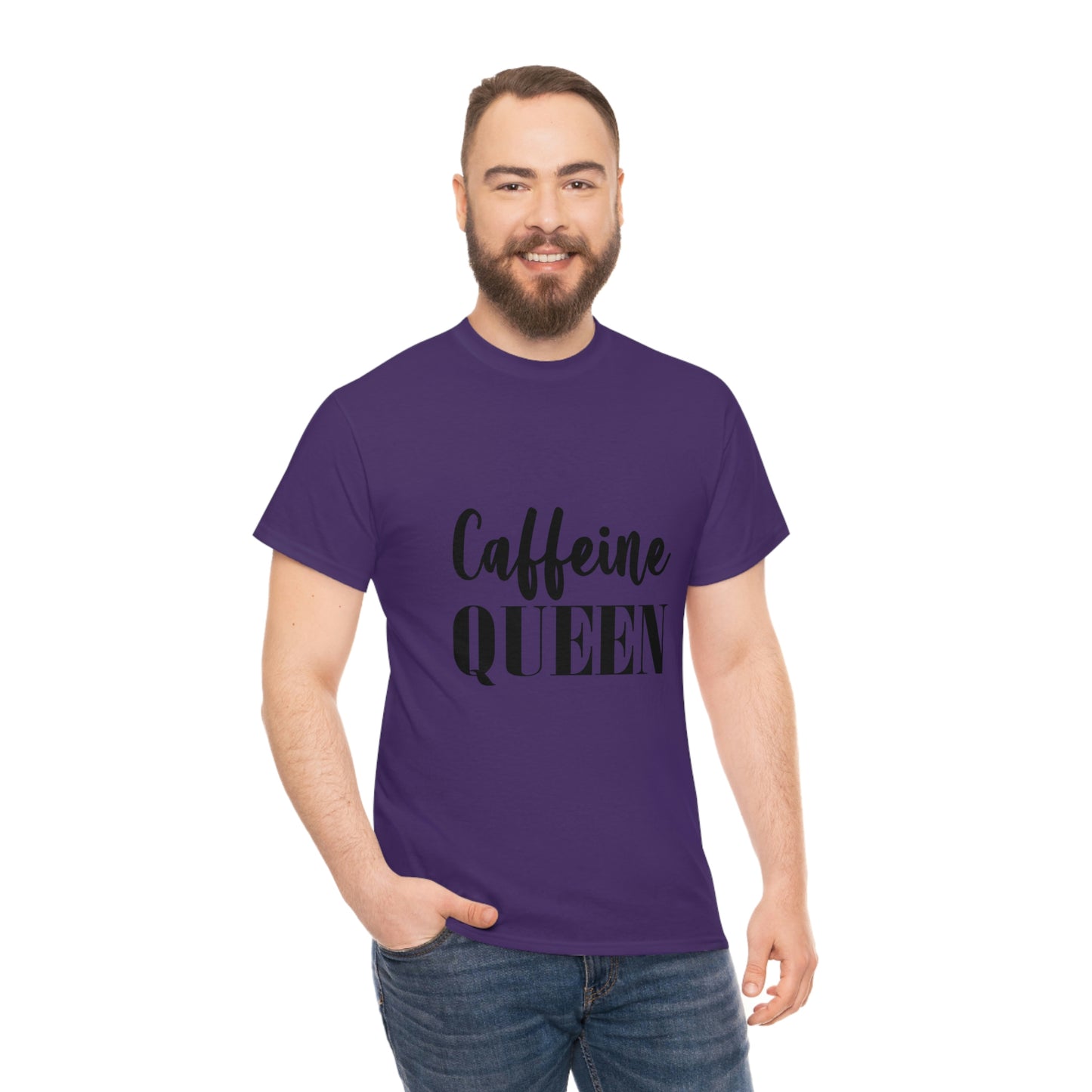 Caffeine Queen, Unisex Heavy Cotton Tee