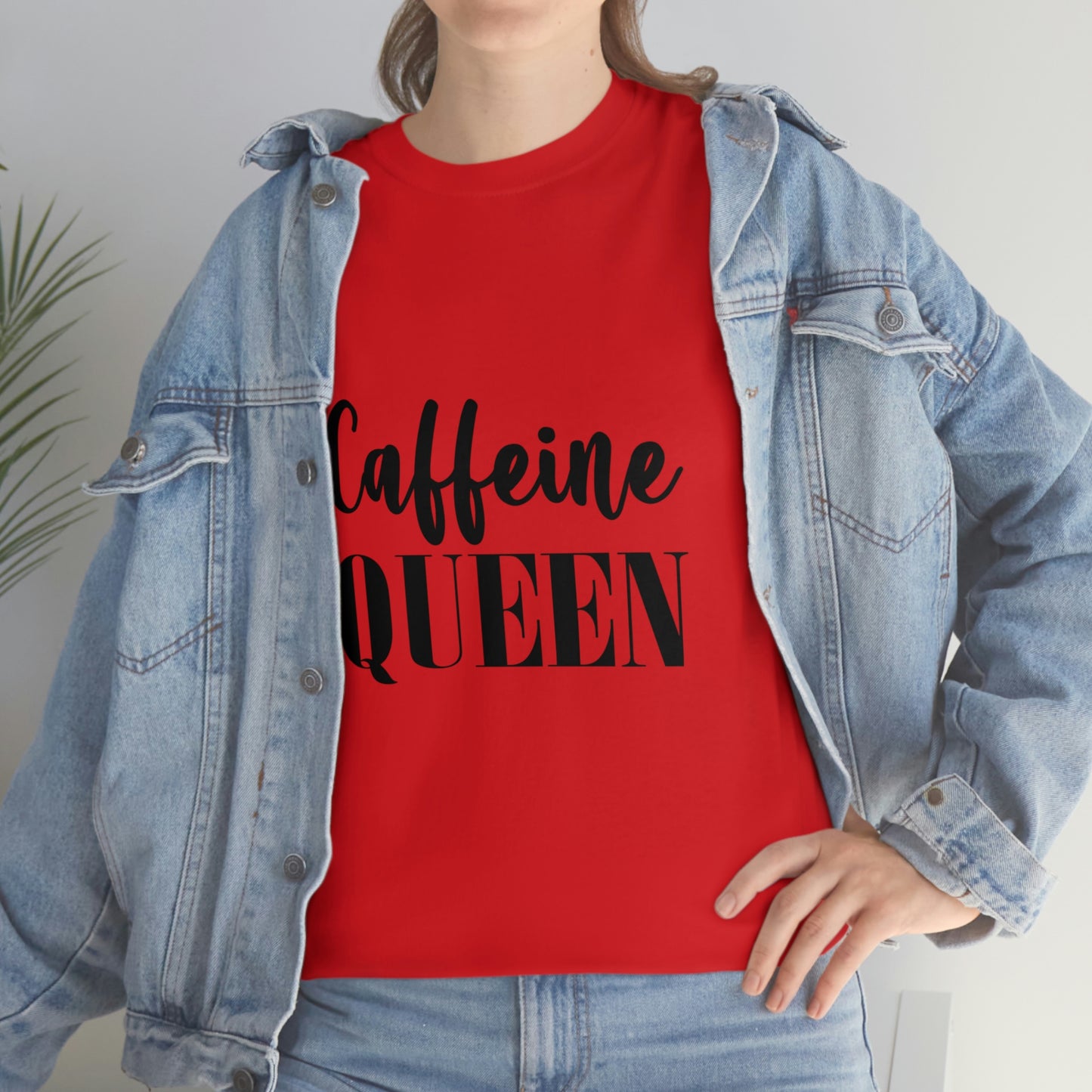 Caffeine Queen, Unisex Heavy Cotton Tee