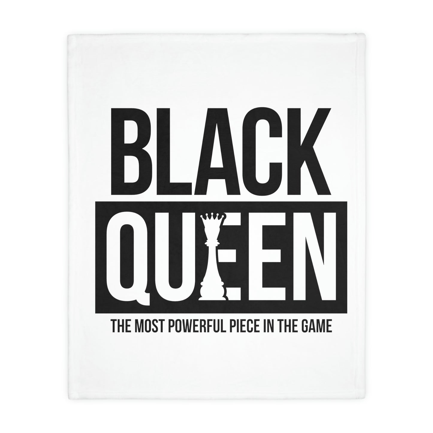 Black Queen -Velveteen Minky Blanket (Two-sided print)