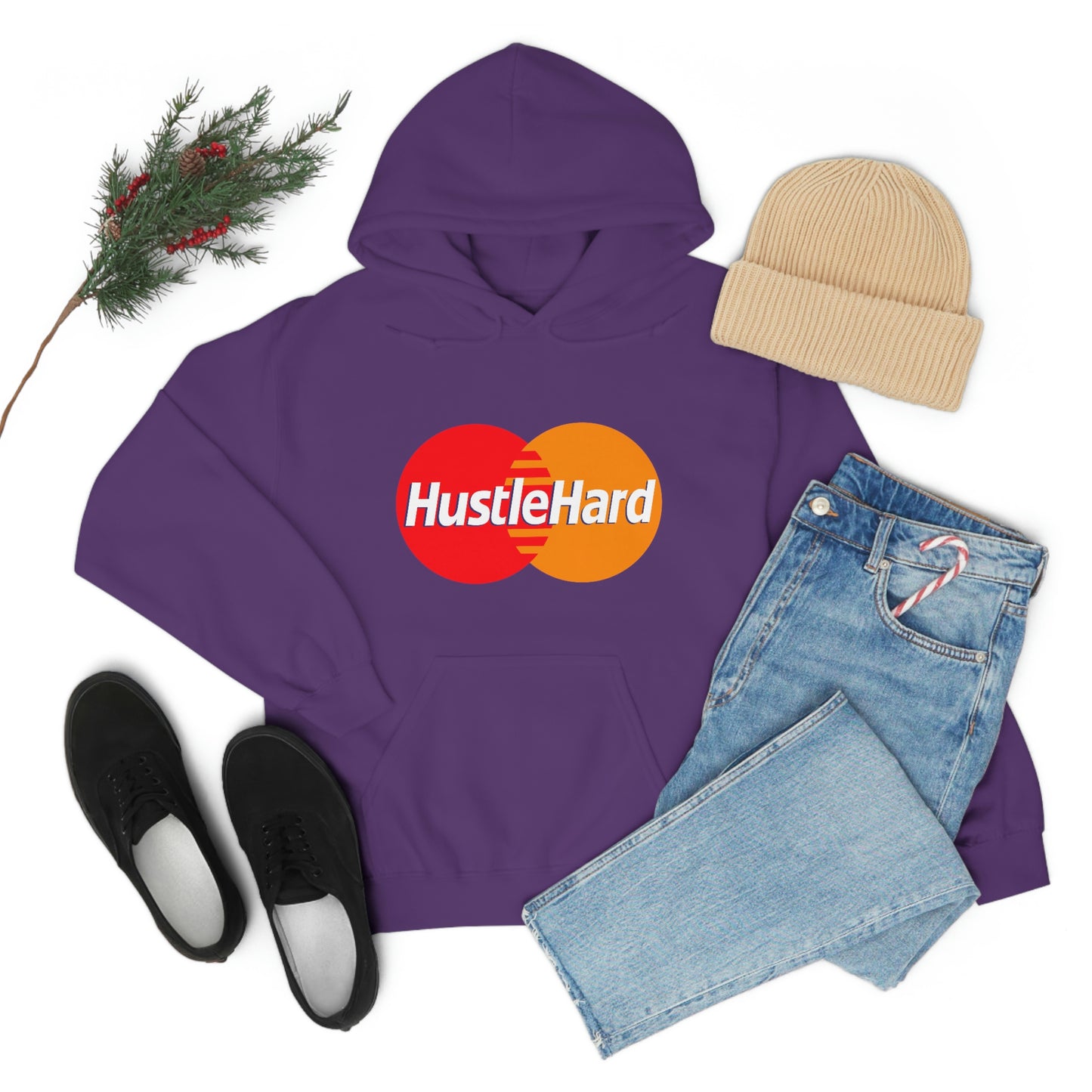 Hustle Hard- Unisex Heavy Blend Hooded Sweatshirt