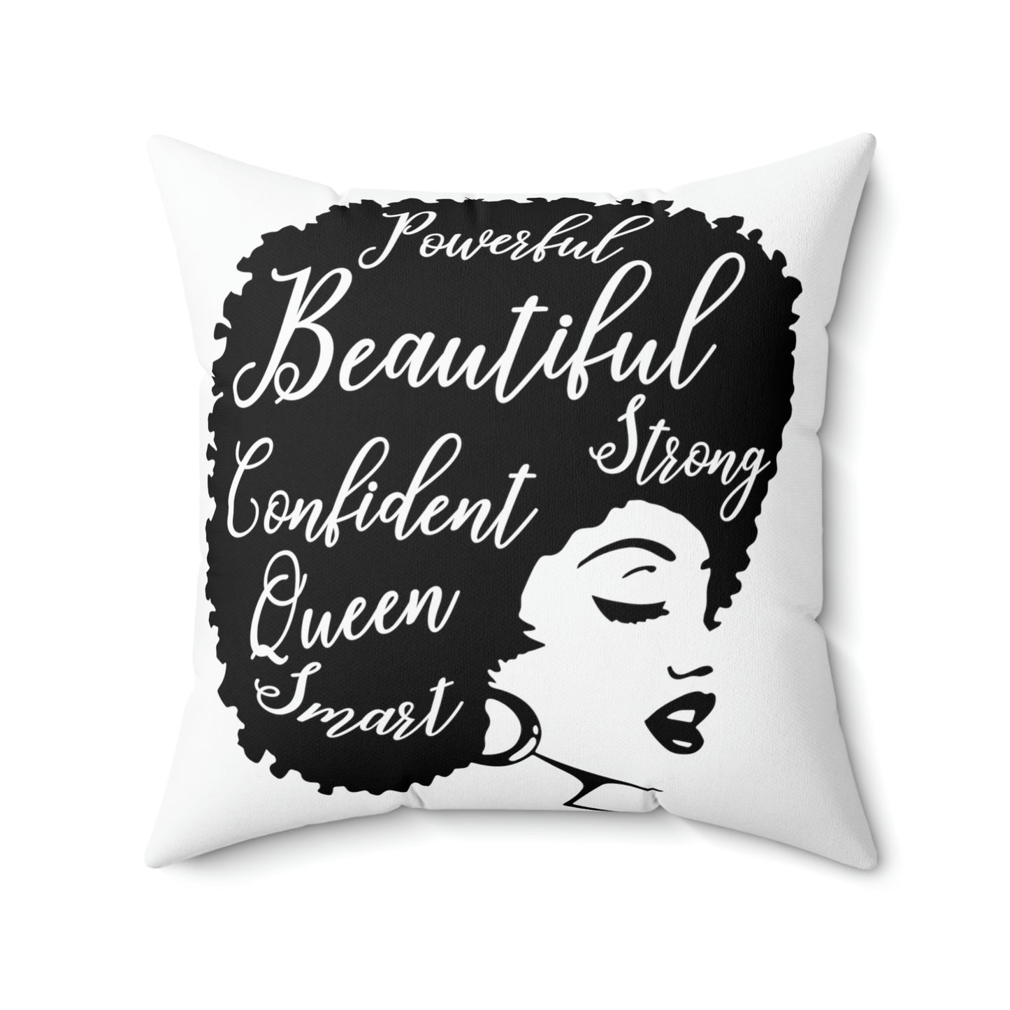 Black Beauty- Spun Polyester Square Pillow