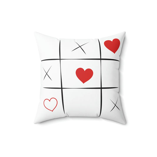 Tic Tac Toe -Spun Polyester Square Pillow