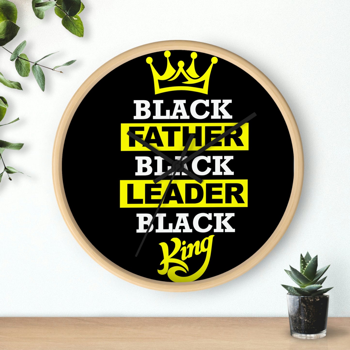 Black Fathers Wall clock