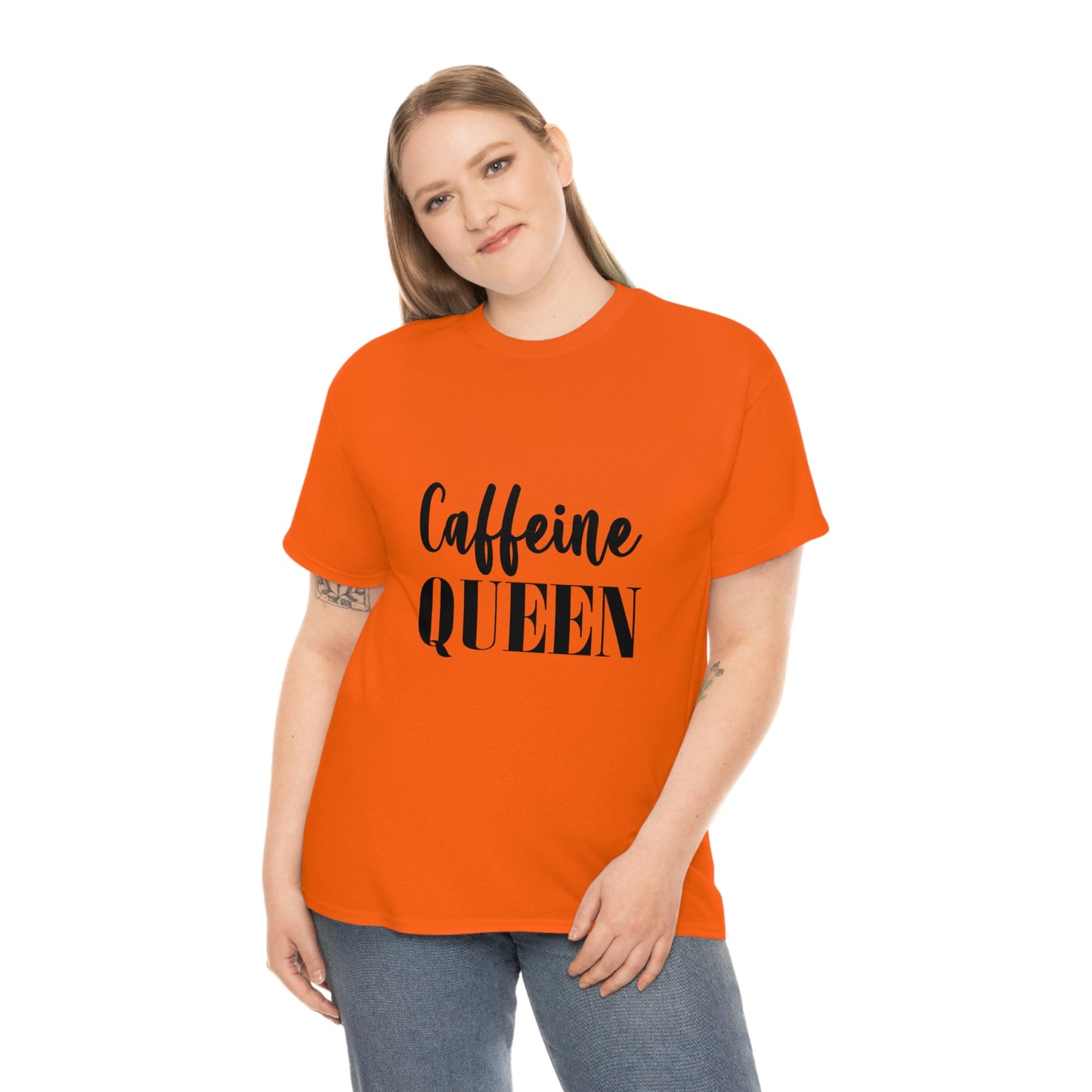 Caffeine Queen, Unisex Heavy Cotton Tee