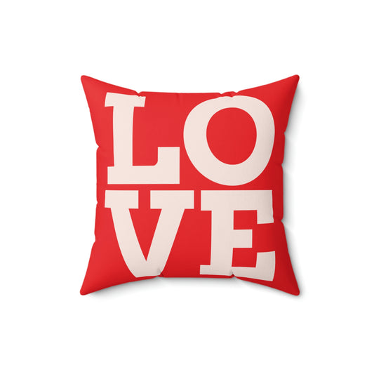 Love Heart- Spun Polyester Square Pillow