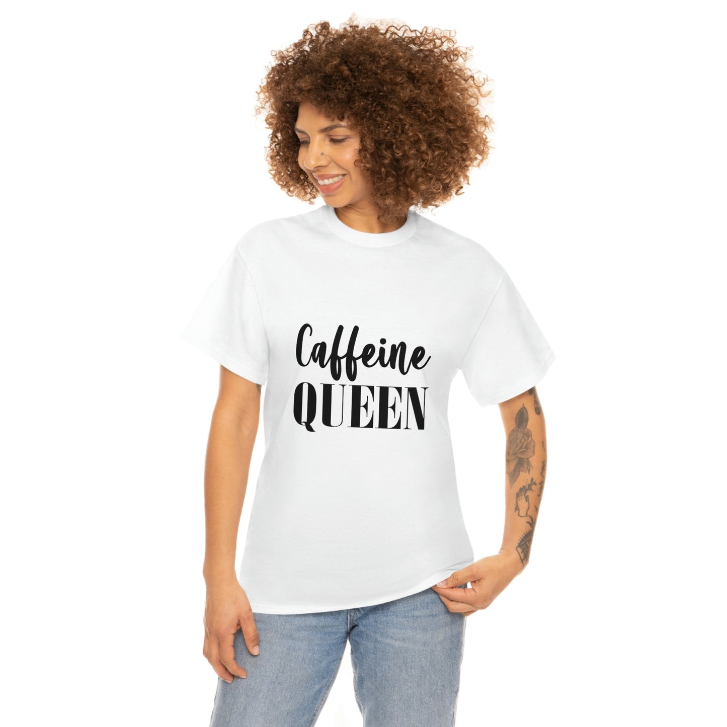 Caffeine Queen, Unisex Heavy Cotton Tee