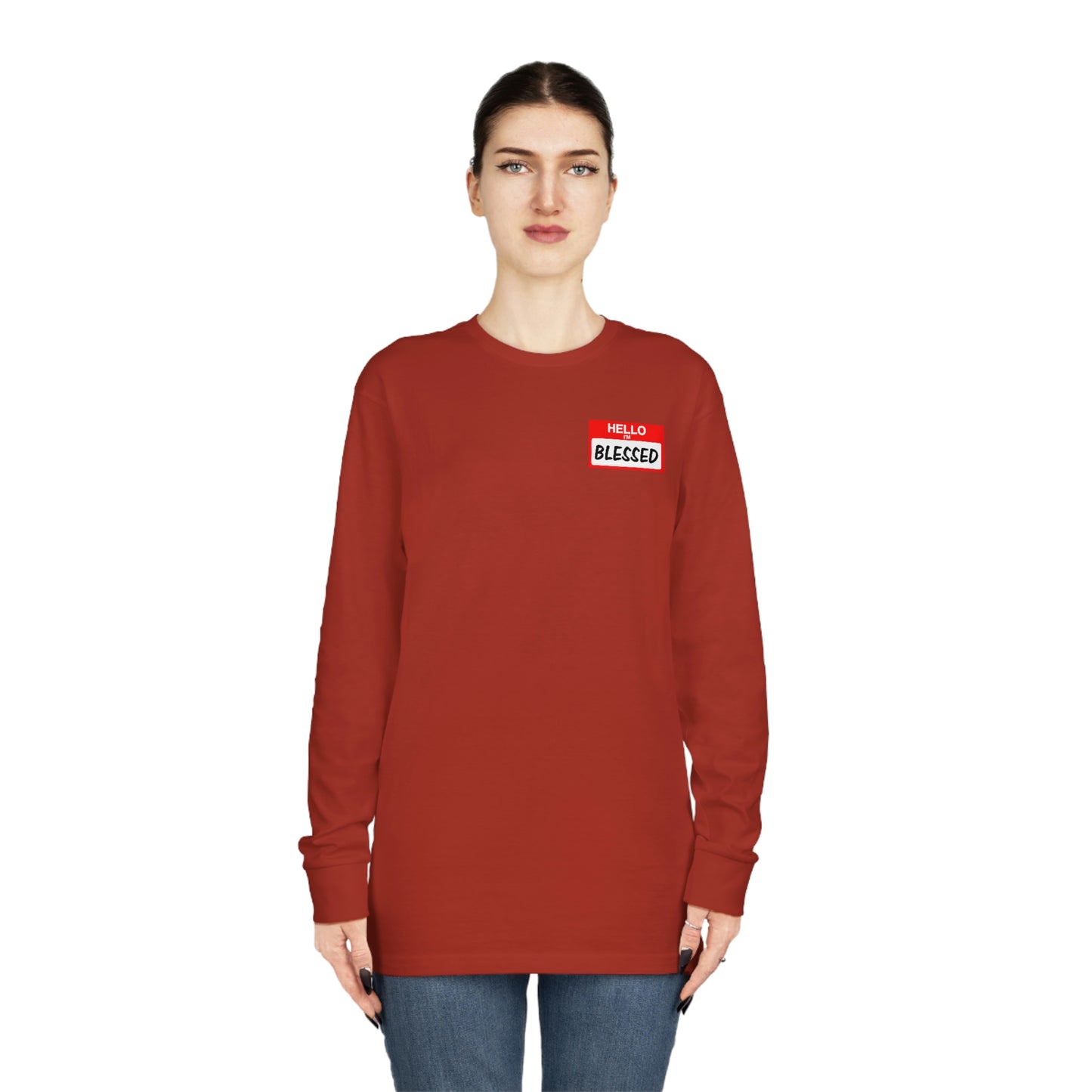 Hello I'm Blessed-Long Sleeve Crewneck Tee