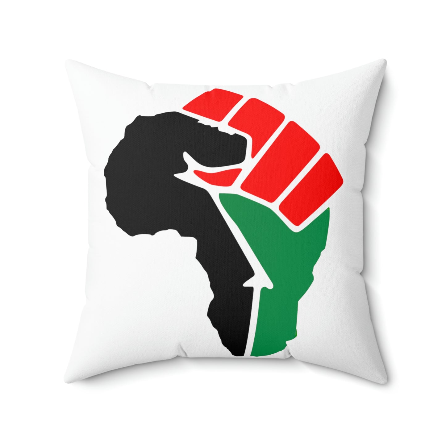 African Fist-Spun Polyester Square Pillow