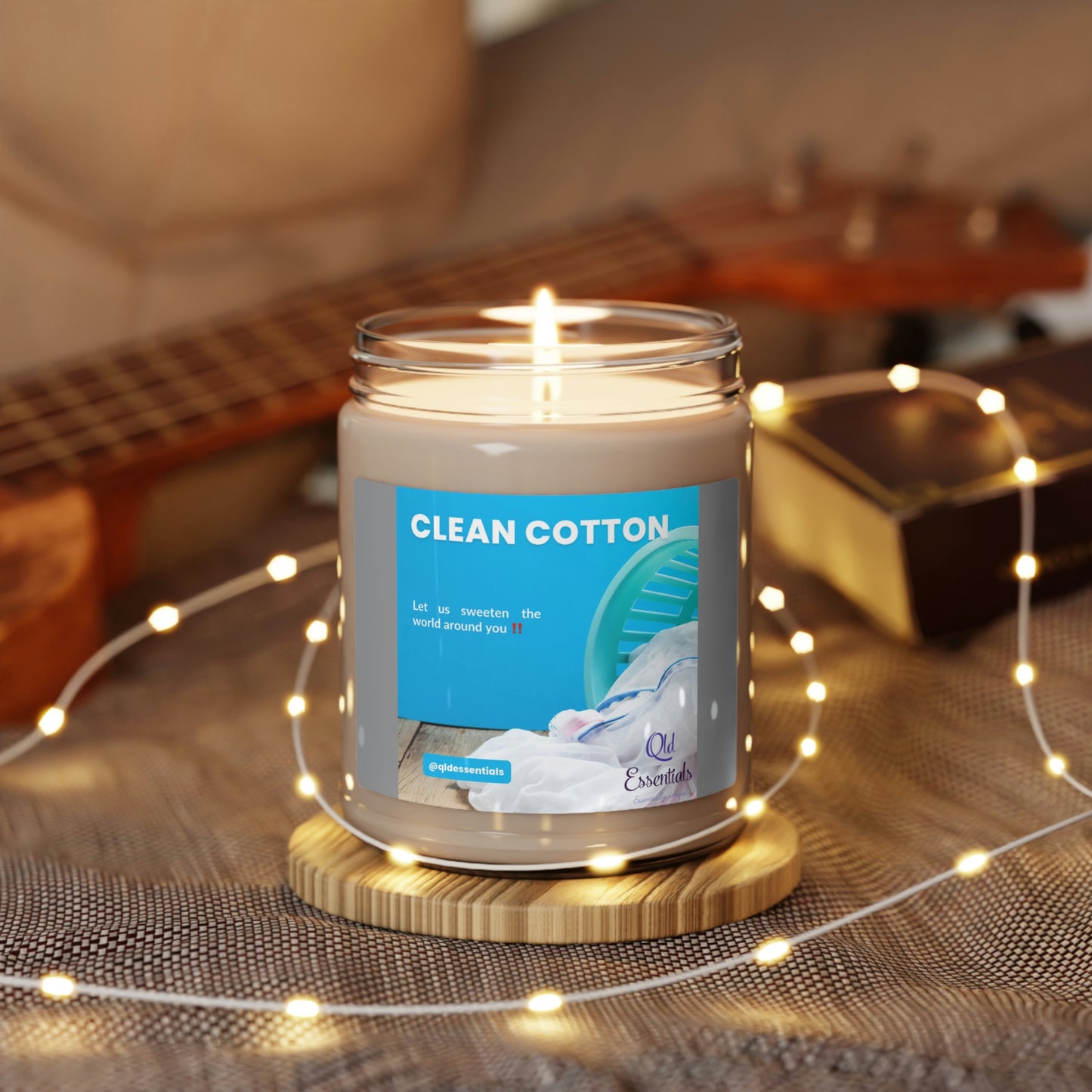 Clean Cotton Scented Soy Candle, 9oz