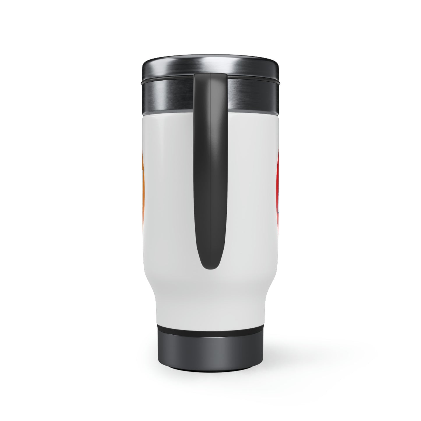 Hustle Hard- Stainless Steel Travel Mug with Handle, 14oz