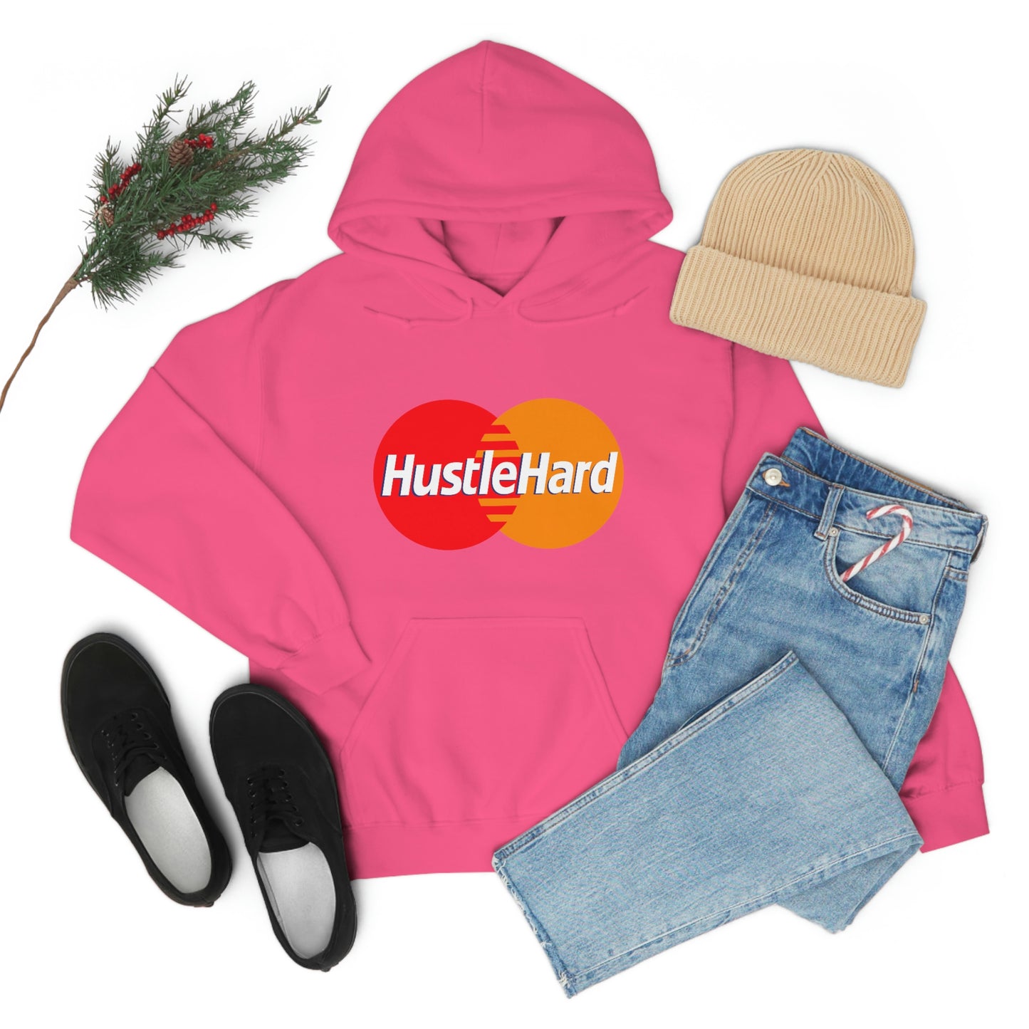 Hustle Hard- Unisex Heavy Blend Hooded Sweatshirt