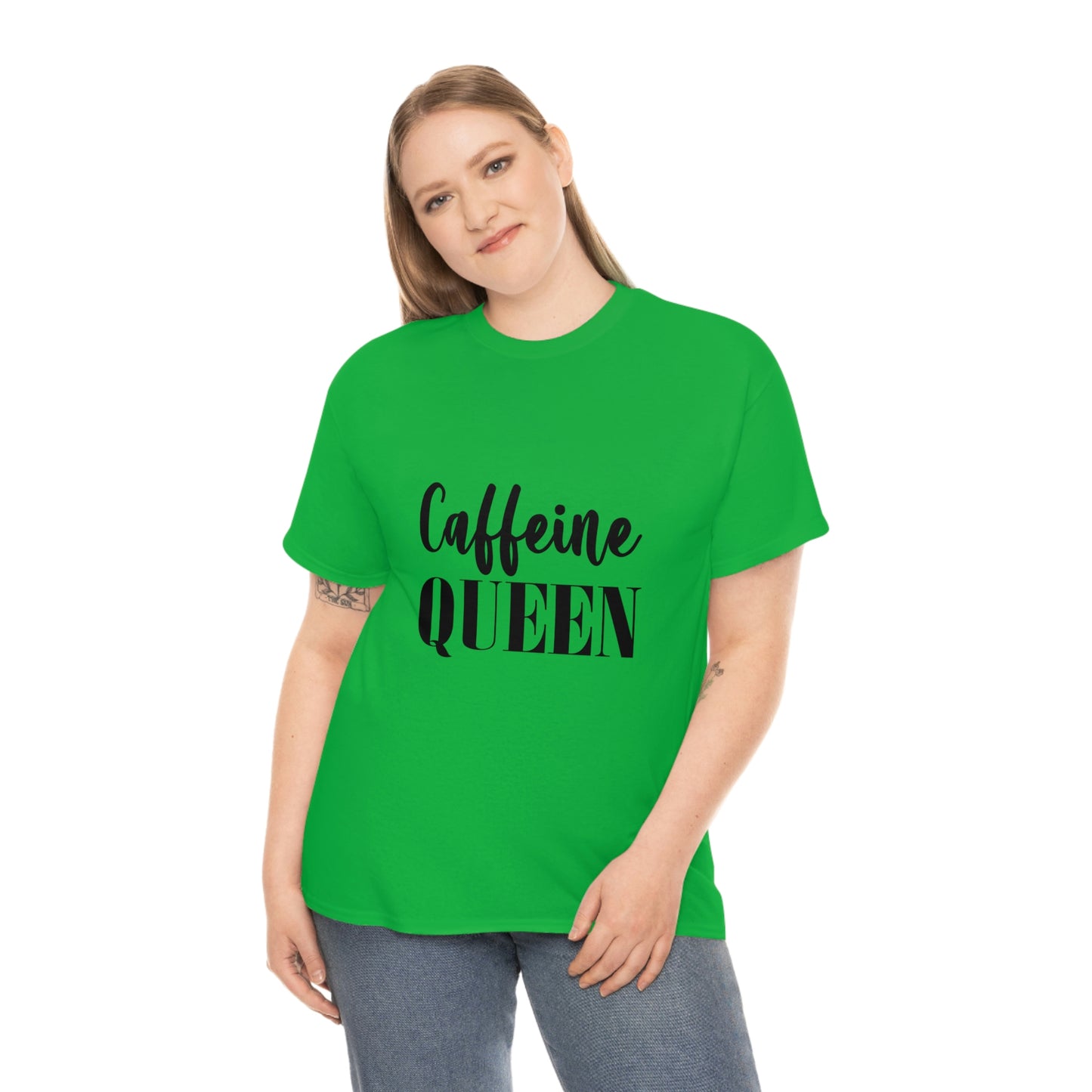 Caffeine Queen, Unisex Heavy Cotton Tee