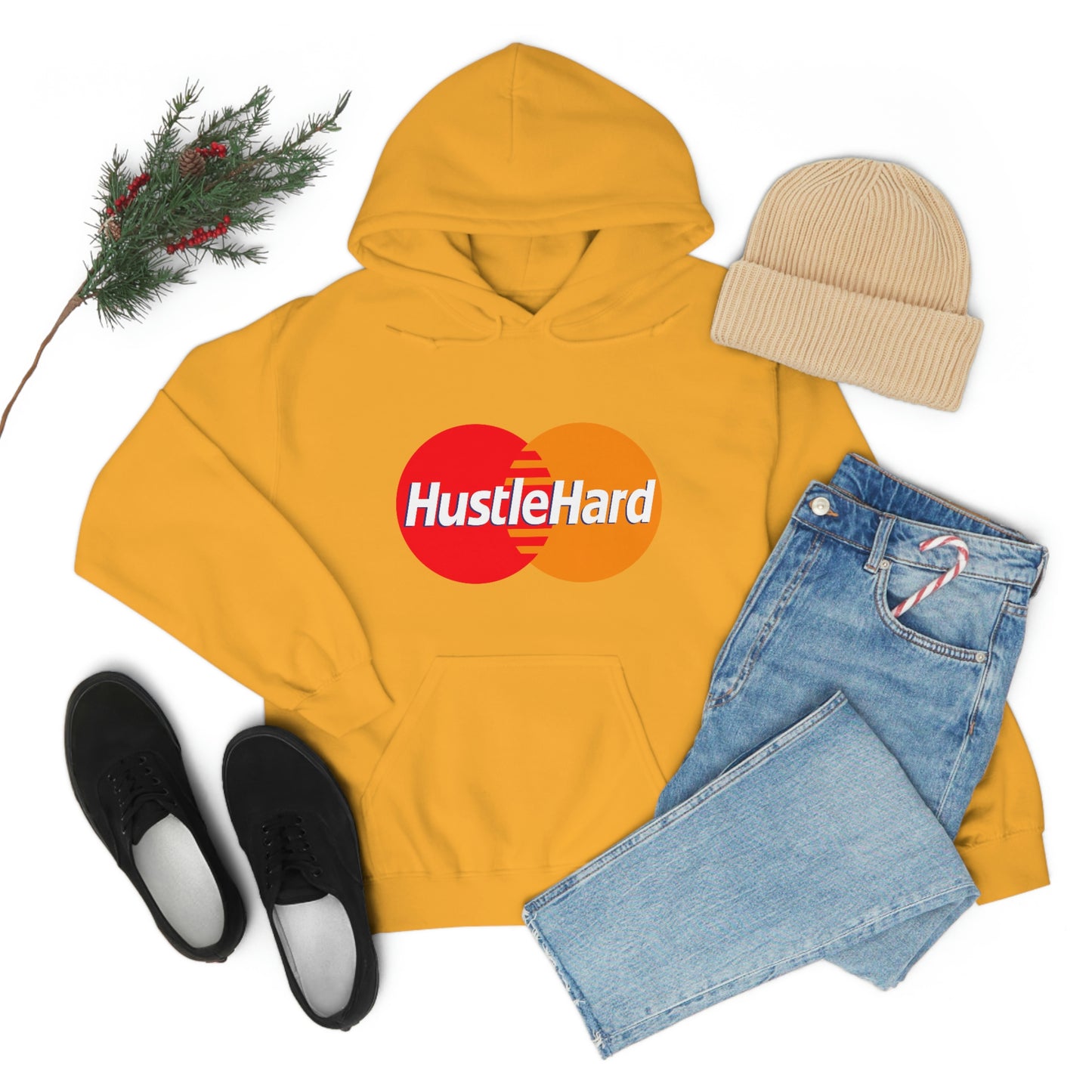 Hustle Hard- Unisex Heavy Blend Hooded Sweatshirt