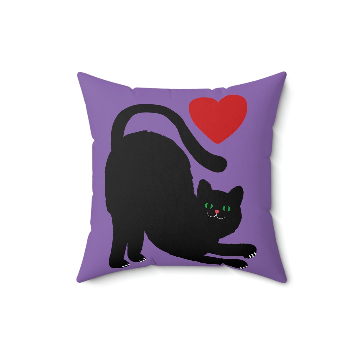 Be Mine Cat-Spun Polyester Square Pillow