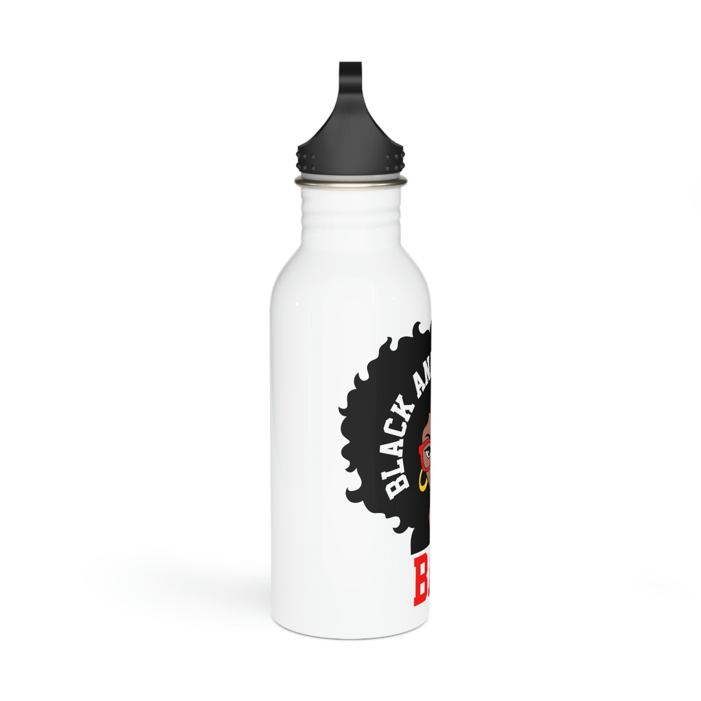 Black and Educated Stainless Steel Water Bottle