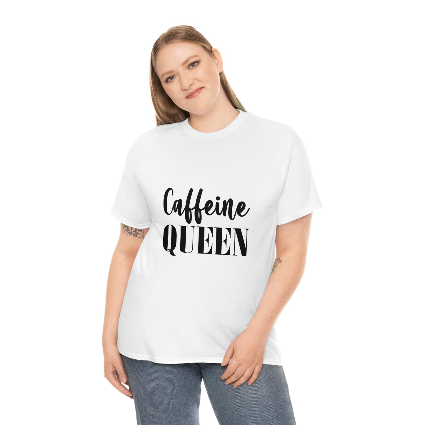 Caffeine Queen, Unisex Heavy Cotton Tee