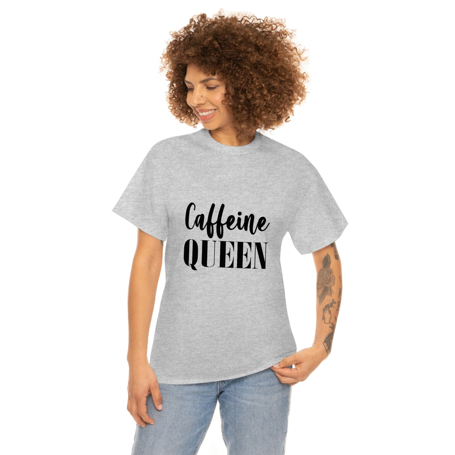 Caffeine Queen, Unisex Heavy Cotton Tee