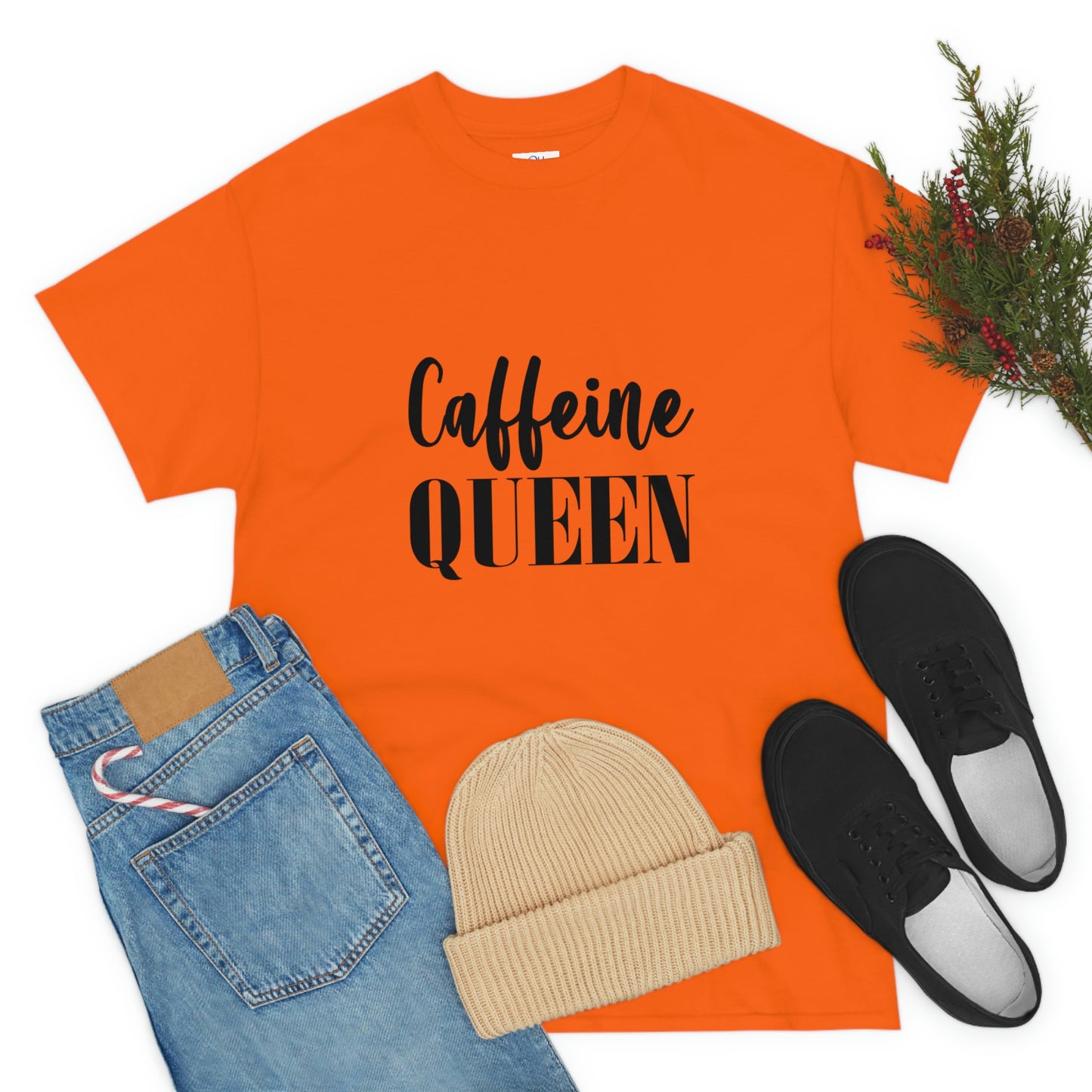 Caffeine Queen, Unisex Heavy Cotton Tee