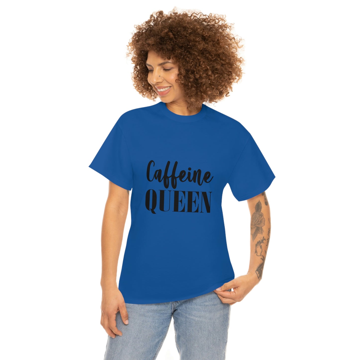 Caffeine Queen, Unisex Heavy Cotton Tee