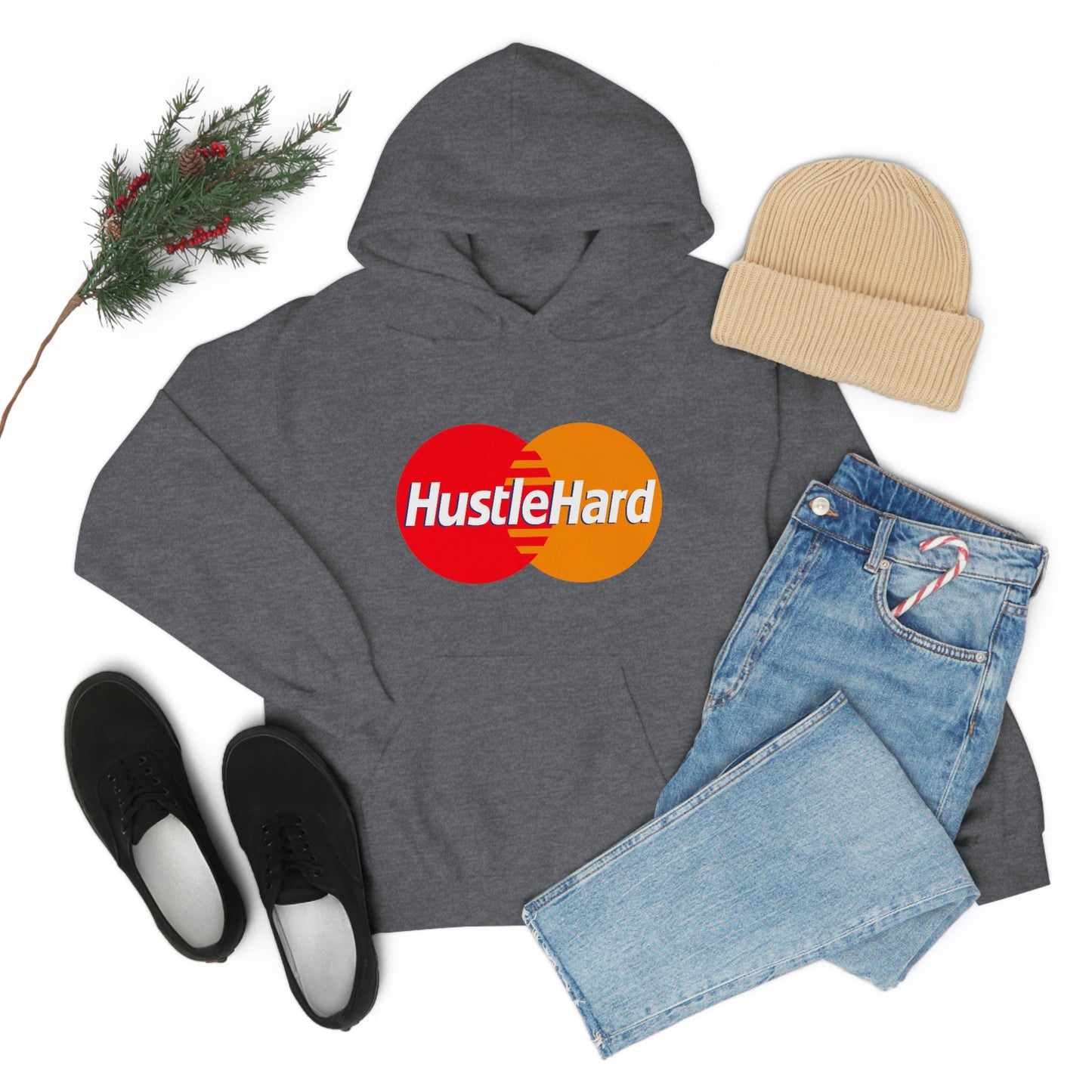 Hustle Hard- Unisex Heavy Blend Hooded Sweatshirt