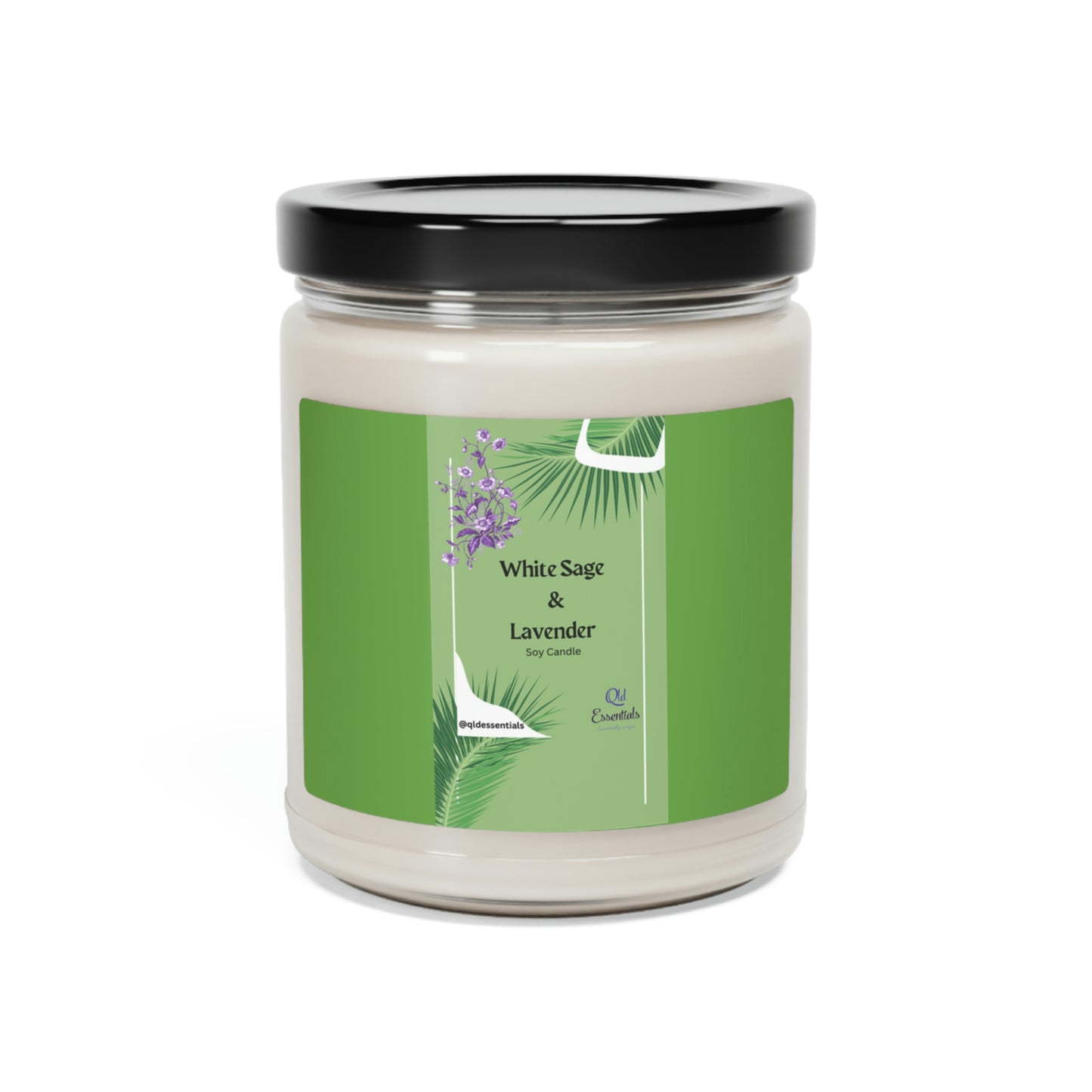 White Sage & Lavender Scented Soy Candle, 9oz