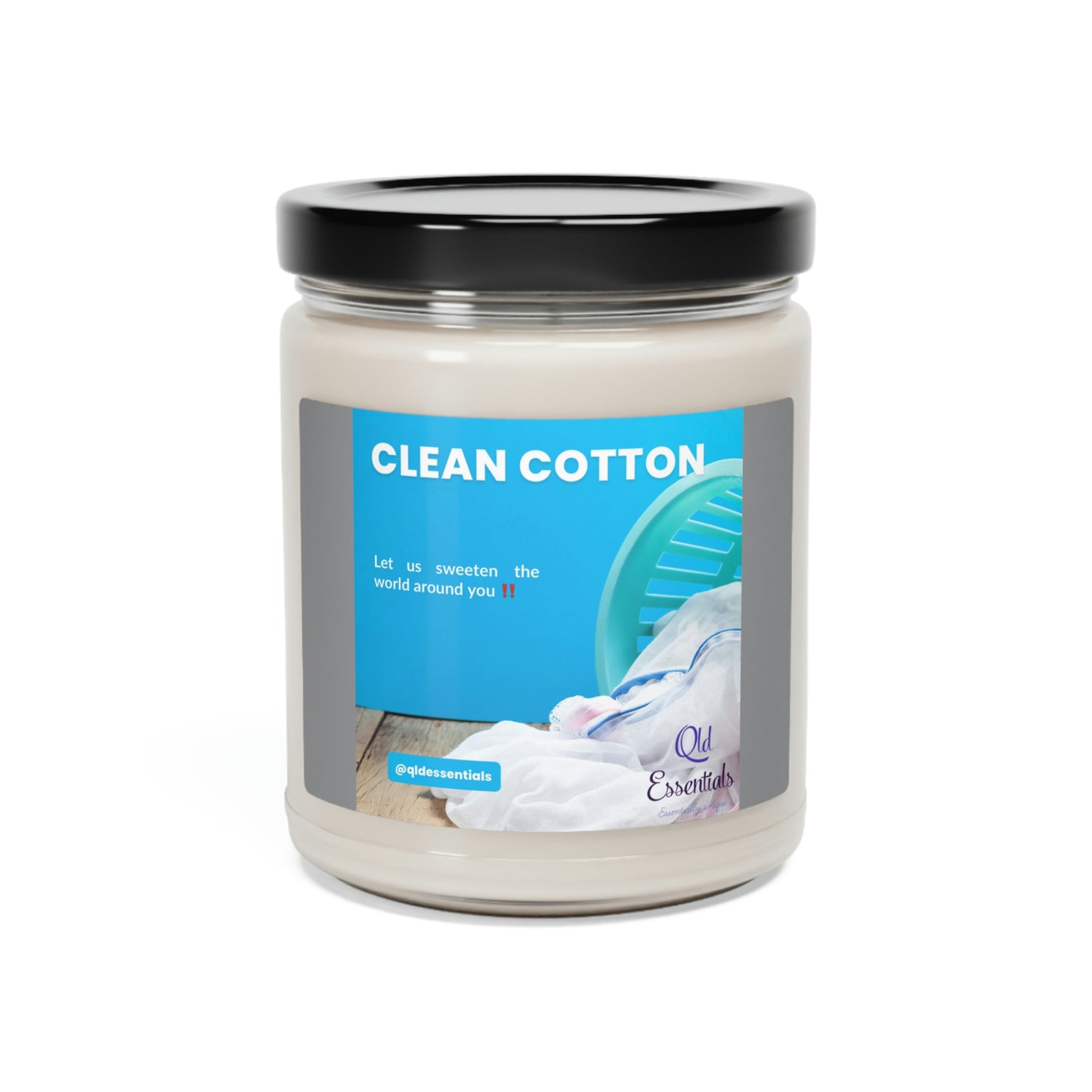 Clean Cotton Scented Soy Candle, 9oz