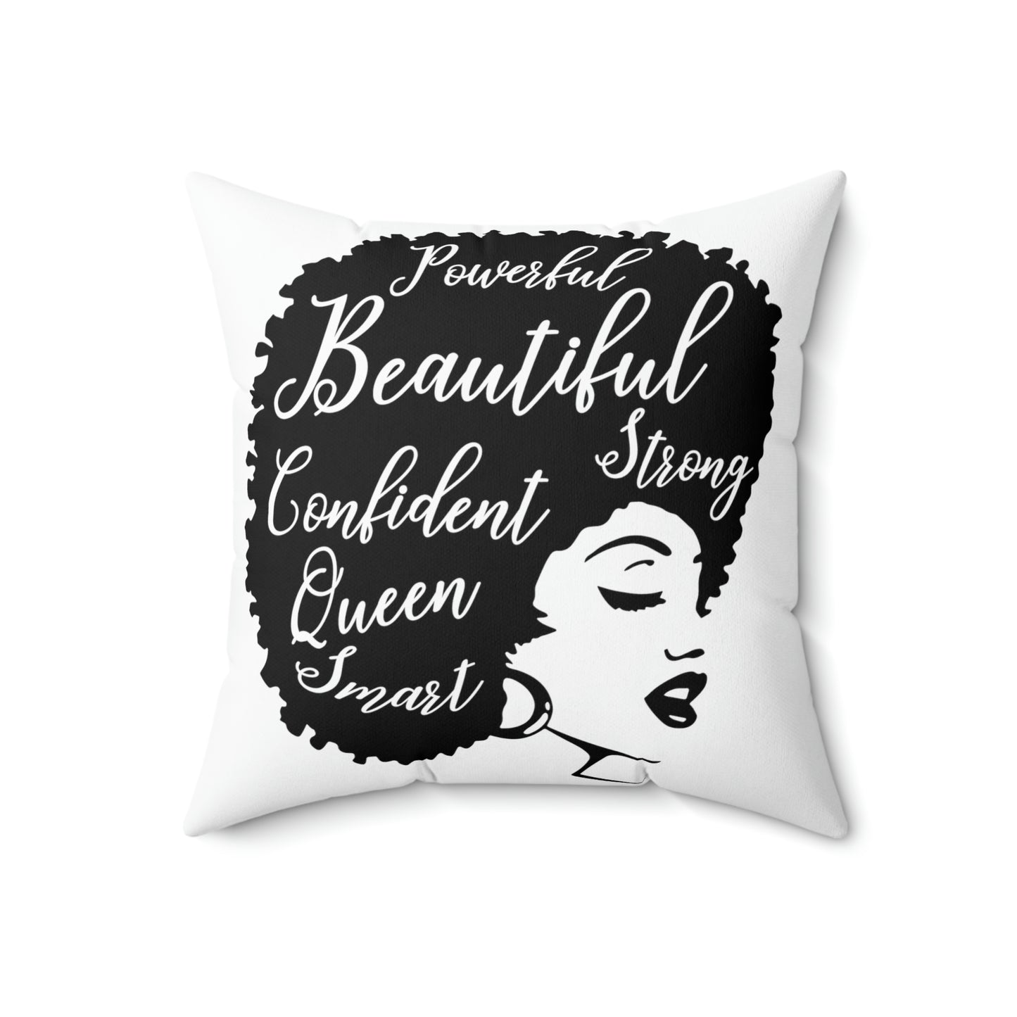 Black Beauty- Spun Polyester Square Pillow