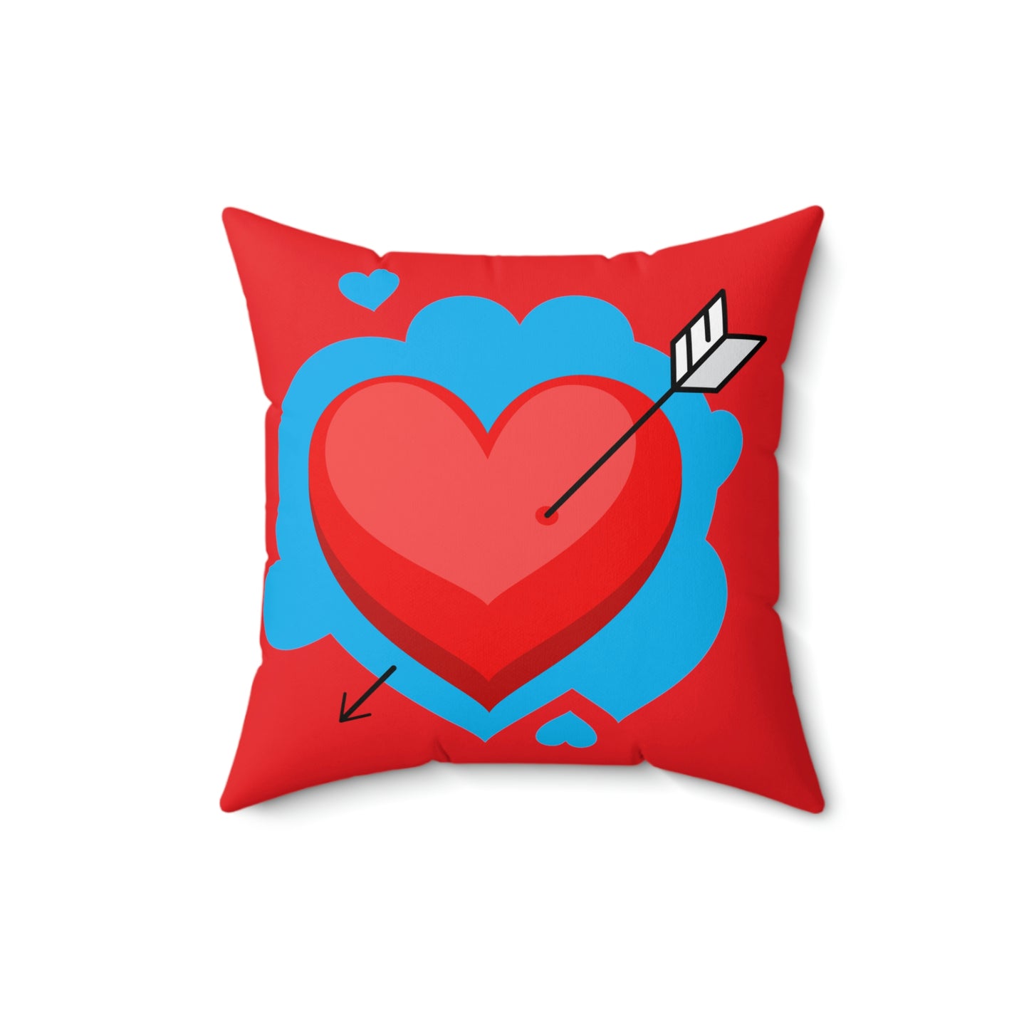 Love Heart- Spun Polyester Square Pillow